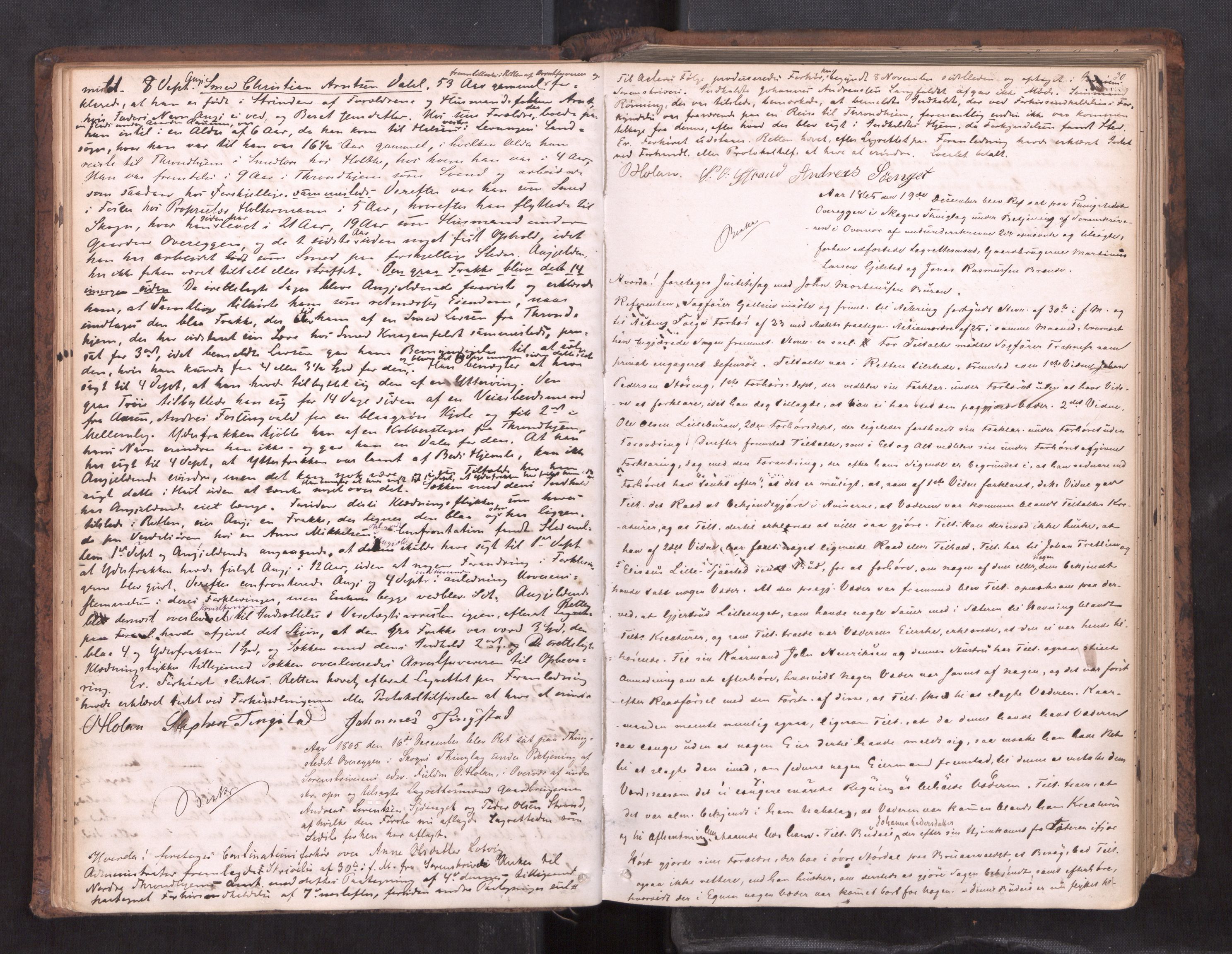 Stjør- og Verdal sorenskriveri, AV/SAT-A-4167/1/1/1B/L0019: Ekstrarettsprotokoll, 1864-1877, p. 29b-30a