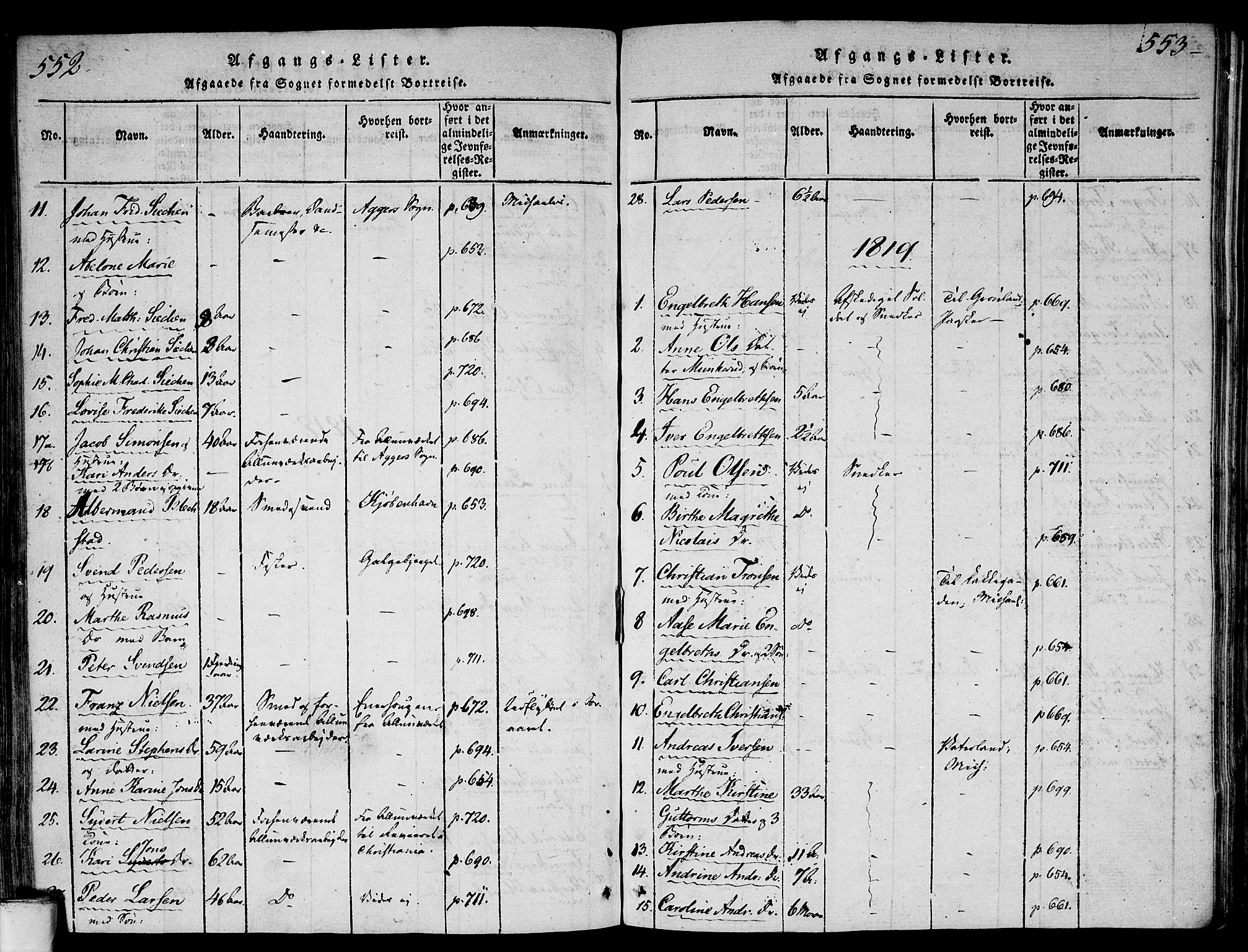 Gamlebyen prestekontor Kirkebøker, SAO/A-10884/F/Fa/L0002: Parish register (official) no. 2, 1817-1829, p. 552-553
