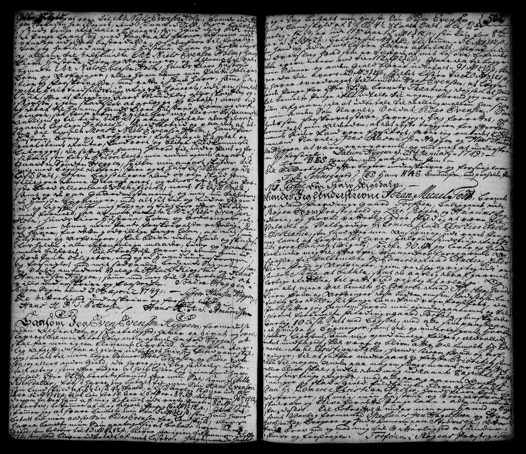 Lier, Røyken og Hurum sorenskriveri, AV/SAKO-A-89/G/Ga/Gaa/L0002: Mortgage book no. II, 1725-1755, p. 502