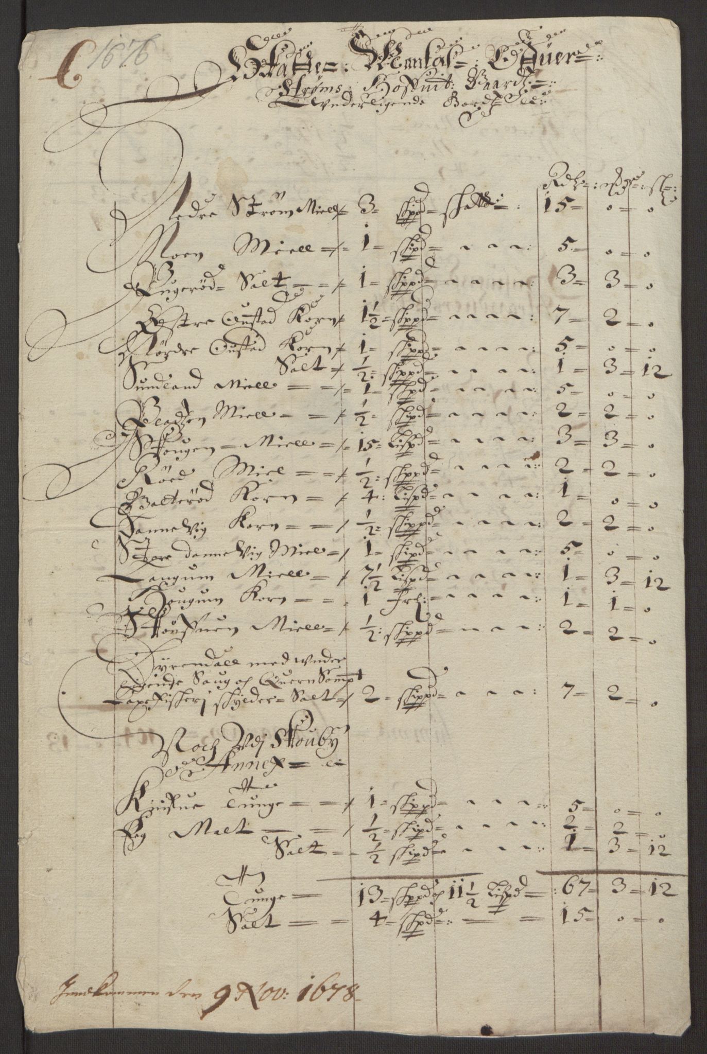 Rentekammeret inntil 1814, Reviderte regnskaper, Fogderegnskap, RA/EA-4092/R32/L1844: Fogderegnskap Jarlsberg grevskap, 1674-1675, p. 413