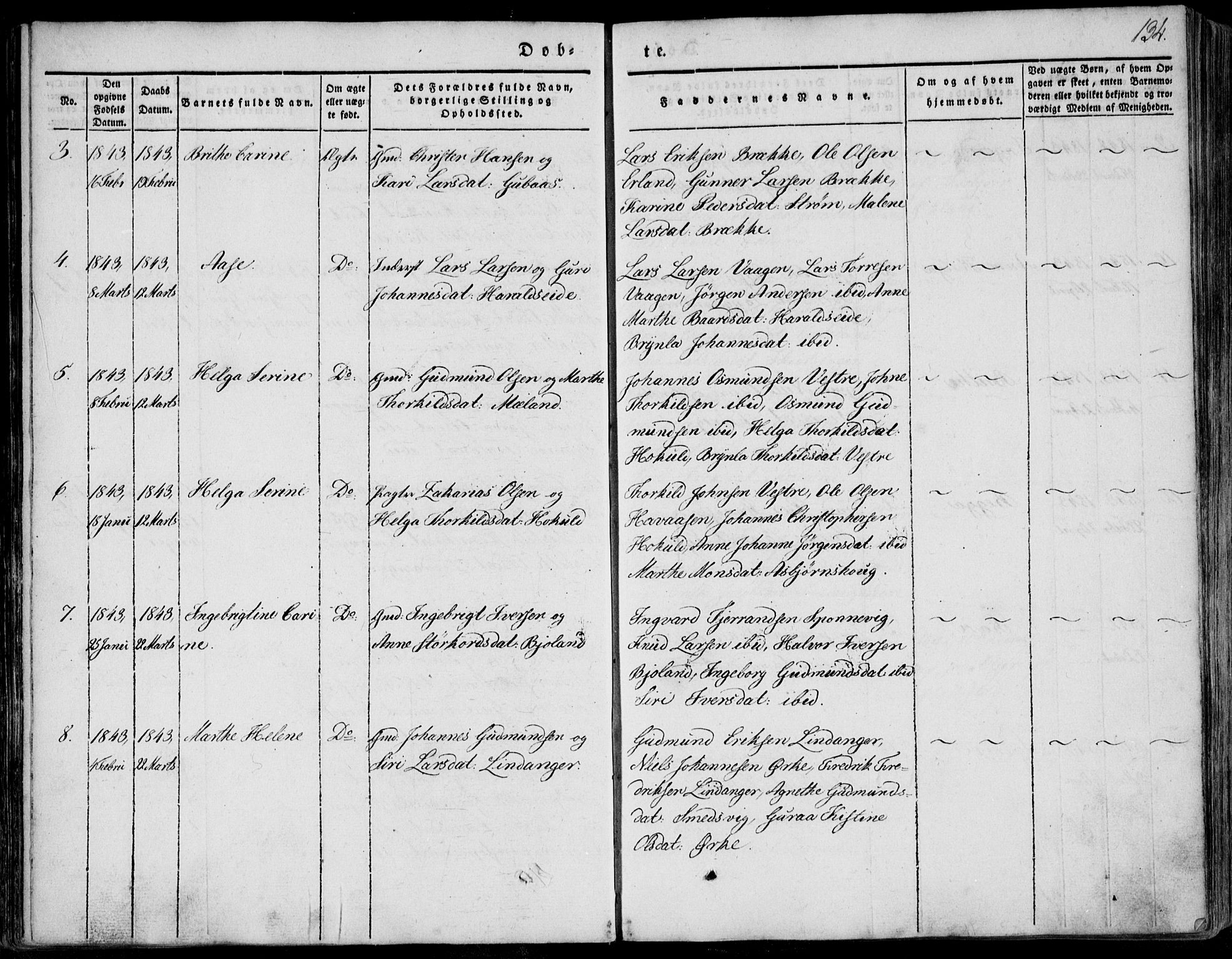 Skjold sokneprestkontor, AV/SAST-A-101847/H/Ha/Haa/L0006: Parish register (official) no. A 6.1, 1835-1858, p. 134