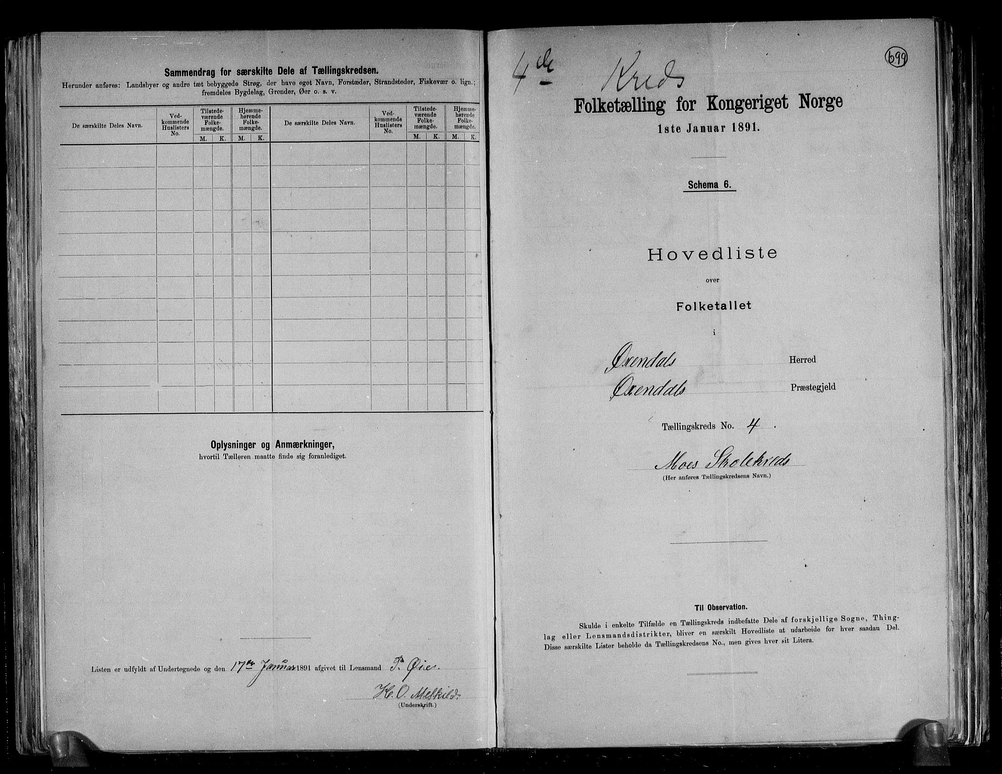 RA, 1891 census for 1561 Øksendal, 1891, p. 10