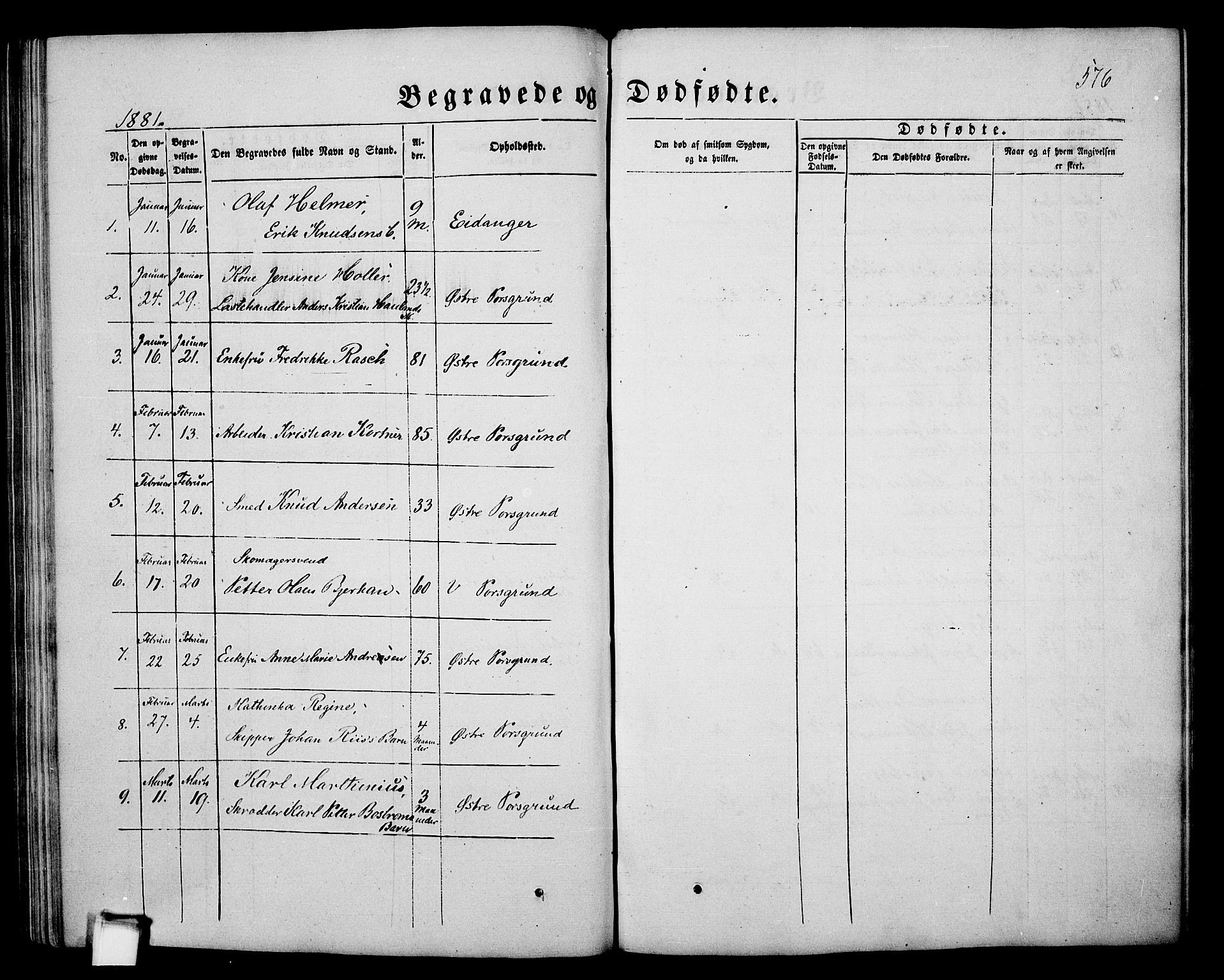 Porsgrunn kirkebøker , SAKO/A-104/G/Gb/L0004: Parish register (copy) no. II 4, 1853-1882, p. 576