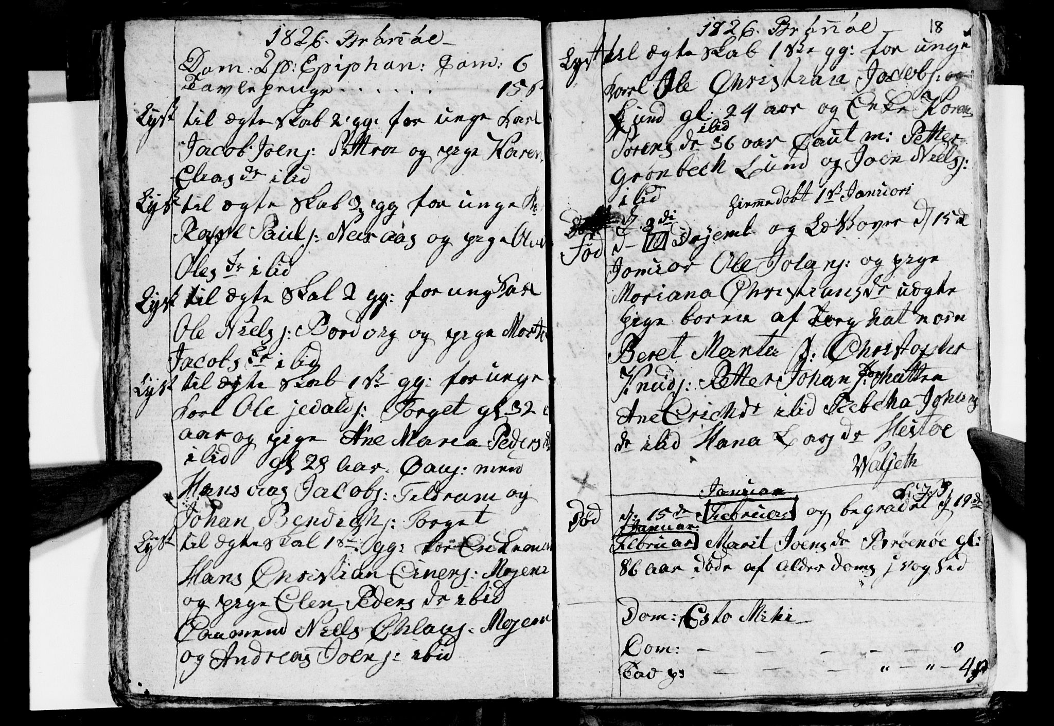 Ministerialprotokoller, klokkerbøker og fødselsregistre - Nordland, AV/SAT-A-1459/813/L0210: Parish register (copy) no. 813C02, 1825-1836, p. 18