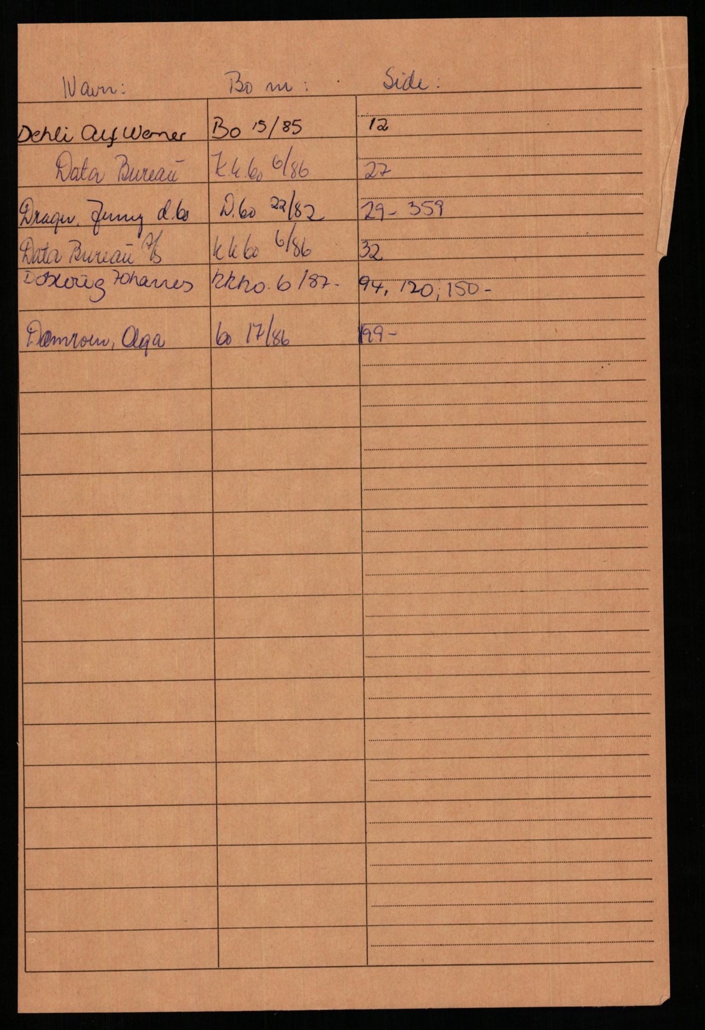 Nord-Hedmark sorenskriveri, SAH/TING-012/J/Jd/L0020/0002: Skifteutlodningsprotokoller / Skifteutlodningsprotokoll, 1986-1988