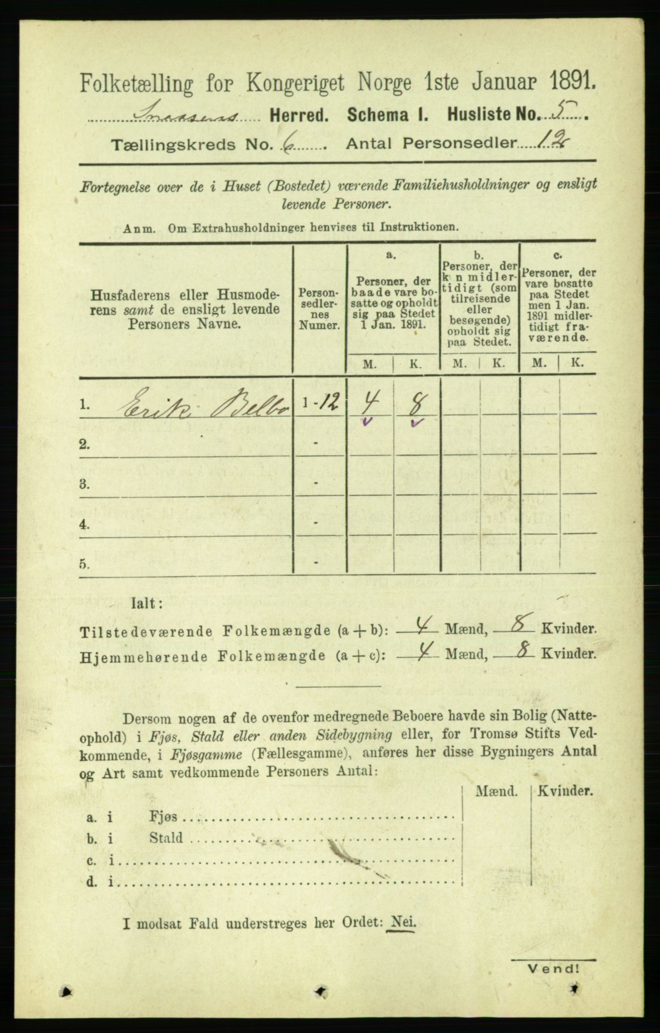 RA, 1891 census for 1736 Snåsa, 1891, p. 1821