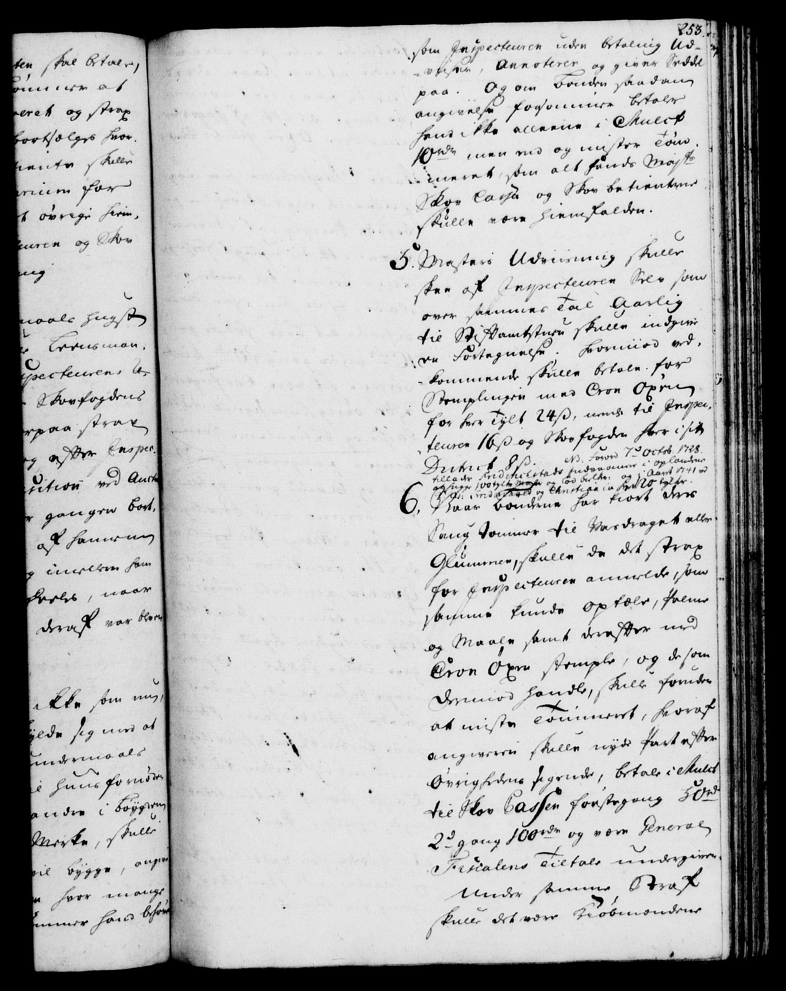 Rentekammeret, Kammerkanselliet, RA/EA-3111/G/Gh/Gha/L0032: Norsk ekstraktmemorialprotokoll (merket RK 53.77), 1753-1755, p. 253