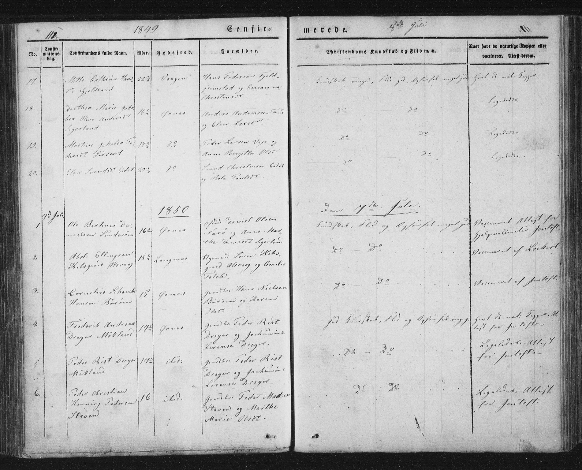 Ministerialprotokoller, klokkerbøker og fødselsregistre - Nordland, AV/SAT-A-1459/893/L1332: Parish register (official) no. 893A05, 1841-1858, p. 111