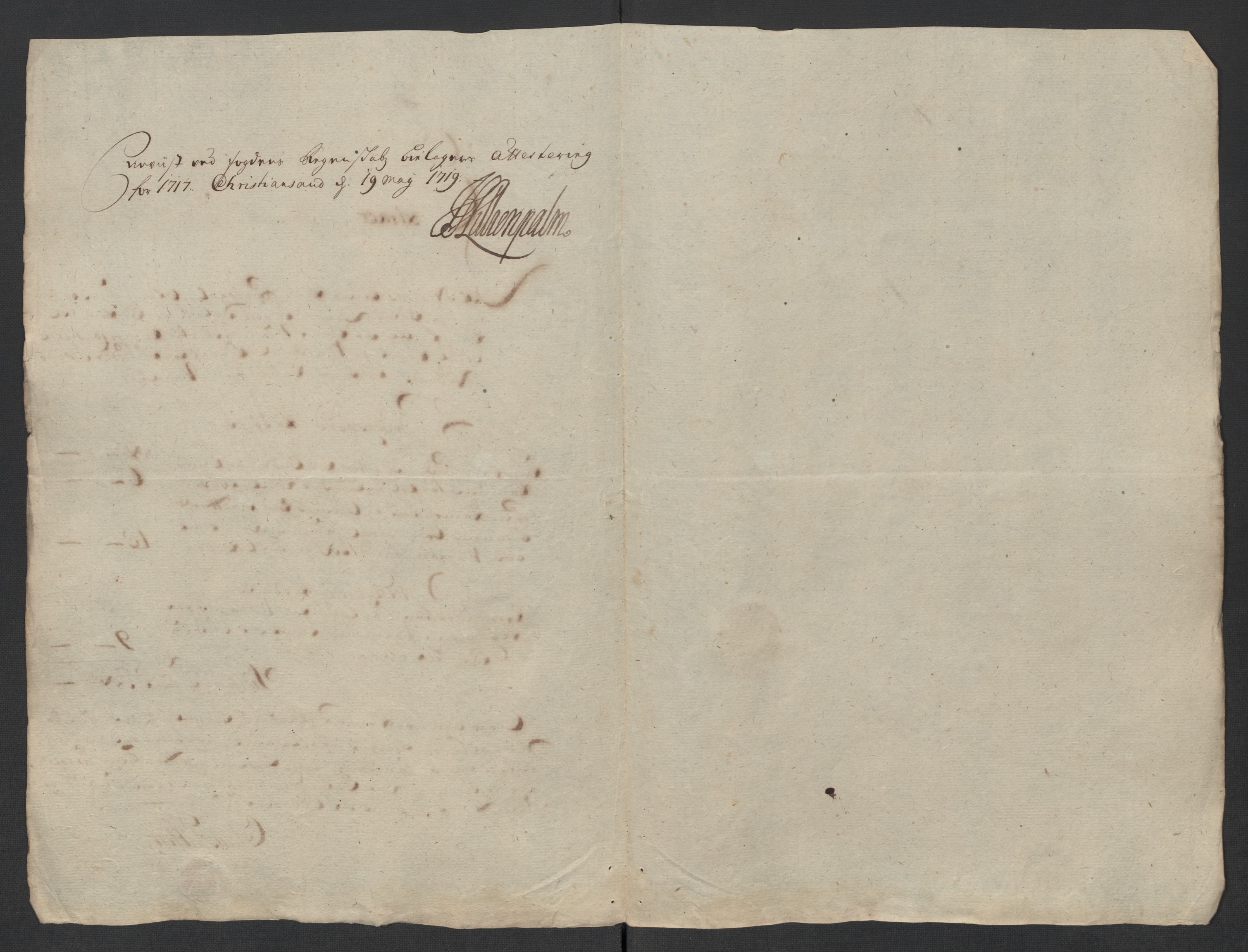 Rentekammeret inntil 1814, Reviderte regnskaper, Fogderegnskap, AV/RA-EA-4092/R39/L2326: Fogderegnskap Nedenes, 1717, p. 214