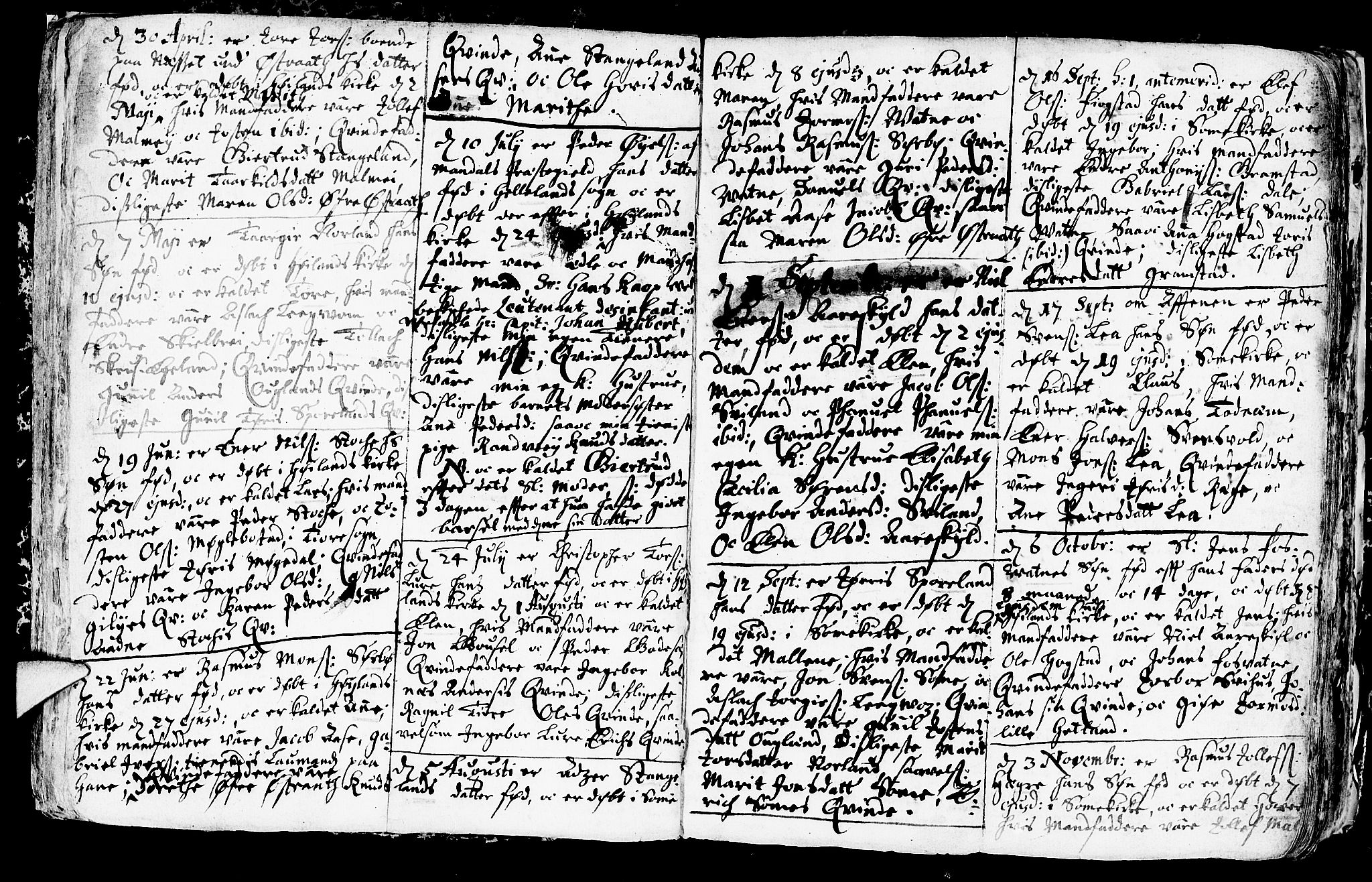 Høyland sokneprestkontor, AV/SAST-A-101799/001/30BA/L0001: Parish register (official) no. A 1, 1691-1732
