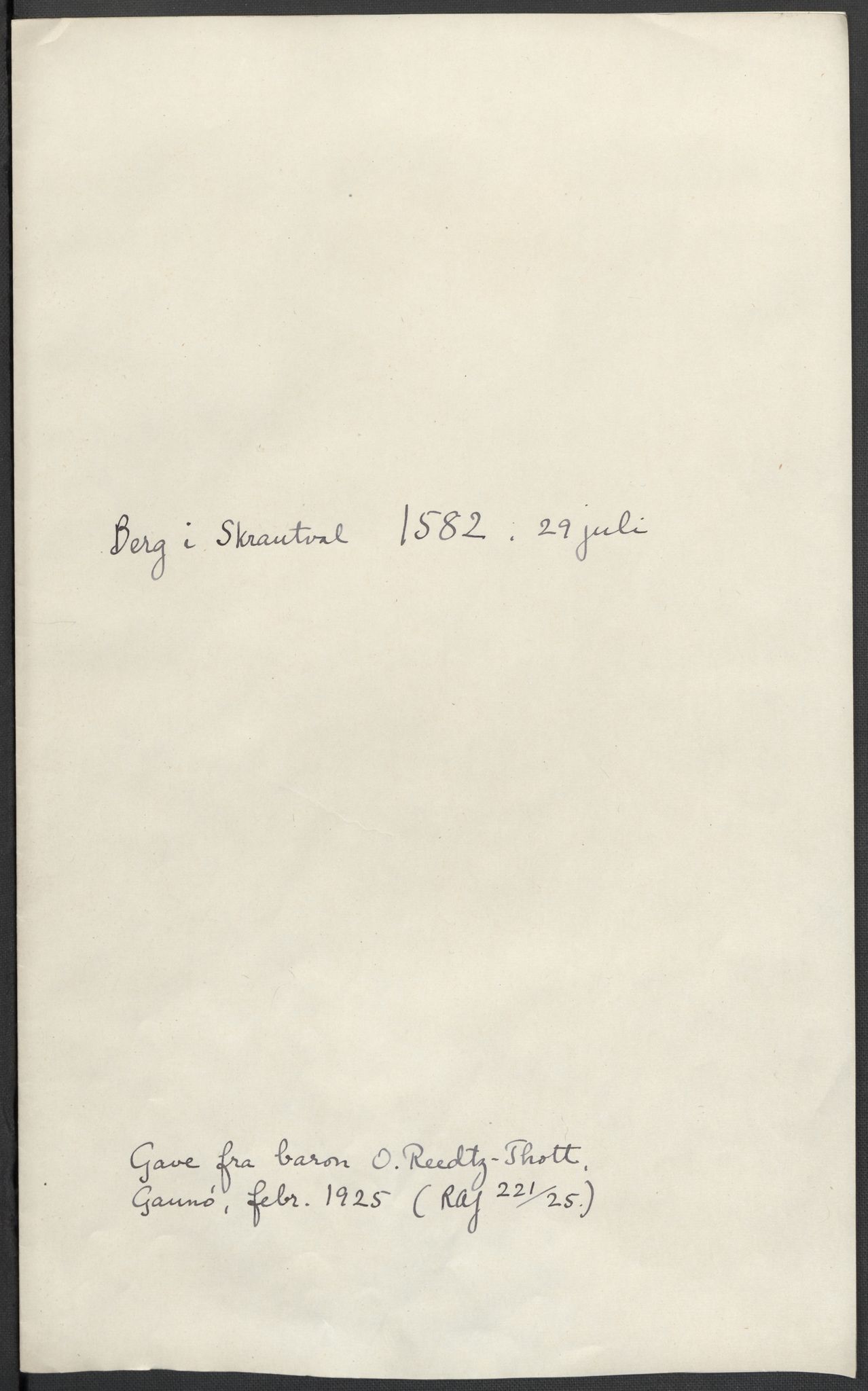 Riksarkivets diplomsamling, AV/RA-EA-5965/F02/L0084: Dokumenter, 1582, p. 39