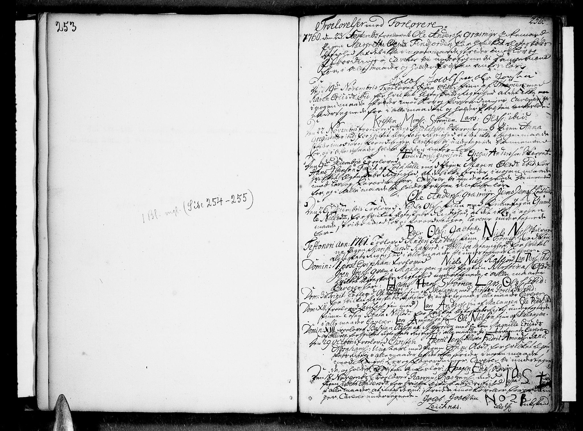Lenvik sokneprestembete, SATØ/S-1310/H/Ha/Haa/L0001kirke: Parish register (official) no. 1, 1753-1783, p. 255-256