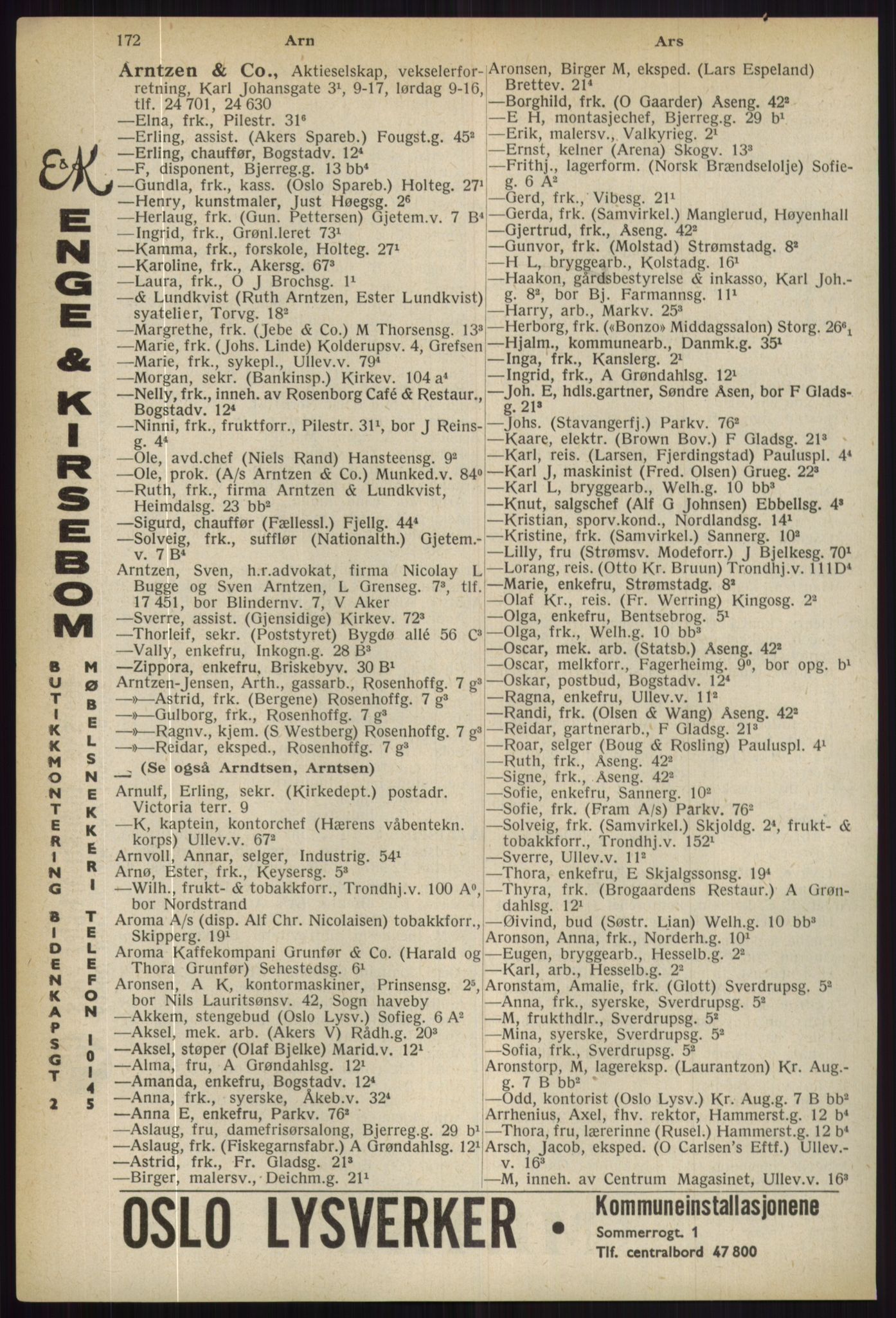 Kristiania/Oslo adressebok, PUBL/-, 1936, p. 172