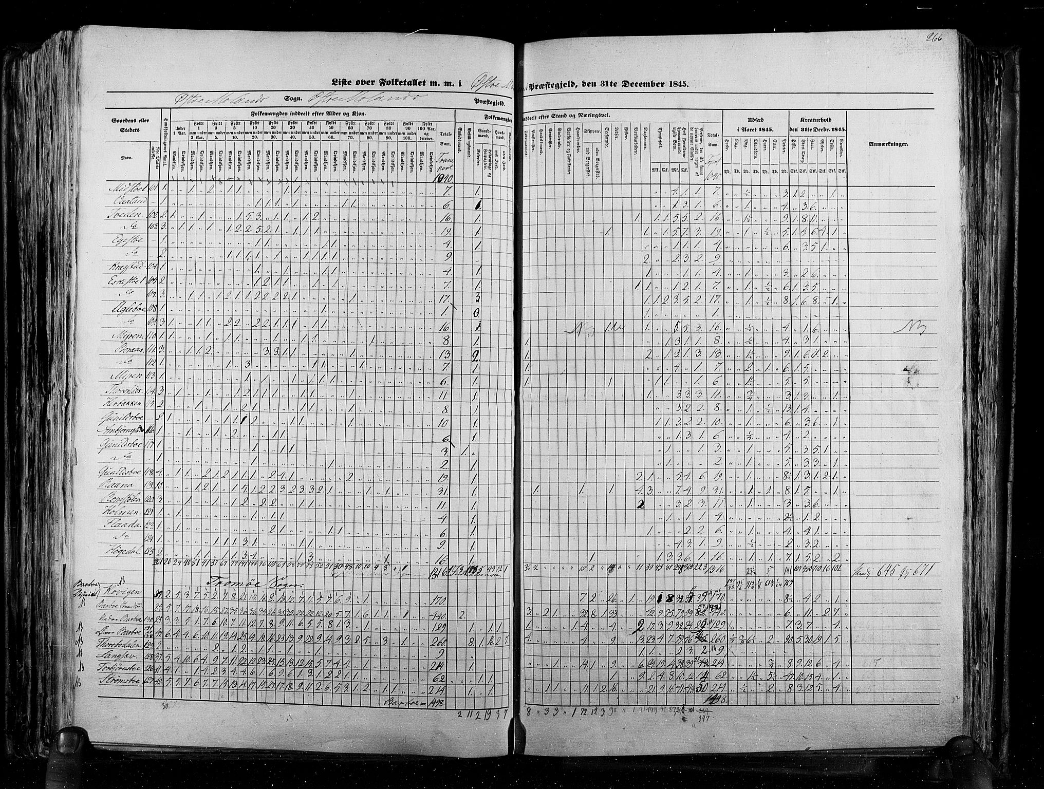 RA, Census 1845, vol. 5: Bratsberg amt og Nedenes og Råbyggelaget amt, 1845, p. 266