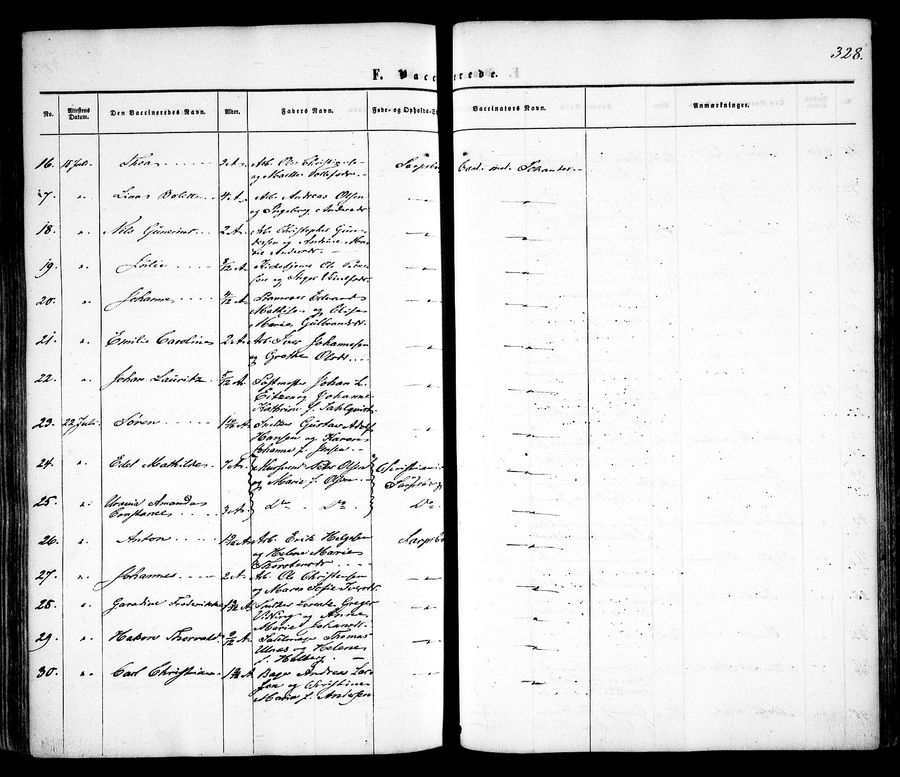 Sarpsborg prestekontor Kirkebøker, SAO/A-2006/F/Fa/L0001: Parish register (official) no. 1, 1859-1868, p. 328