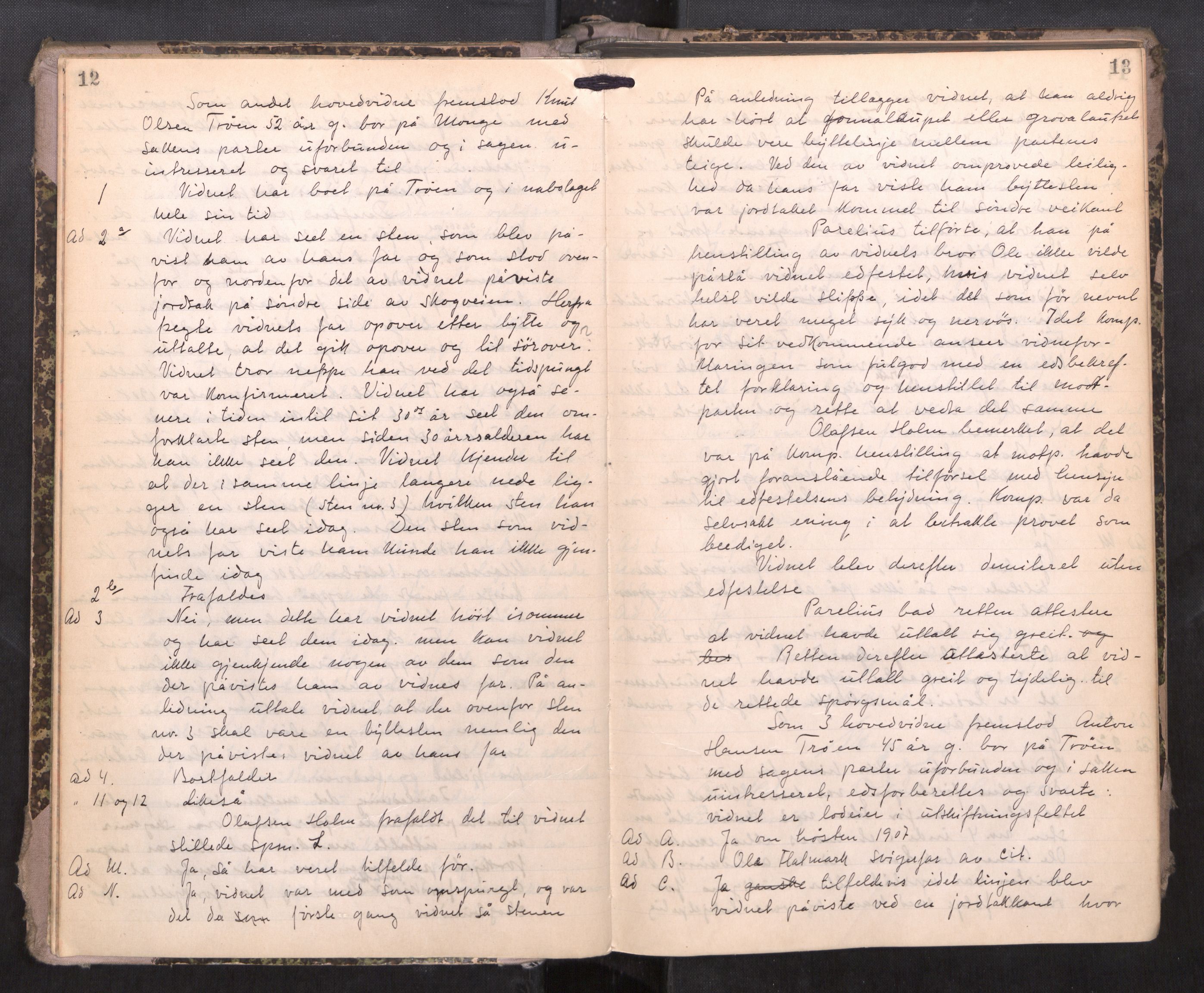 Romsdal sorenskriveri, AV/SAT-A-4149/1/1/1B/L0020: Ekstrarettsprotokoll, 1921-1933, p. 12-13