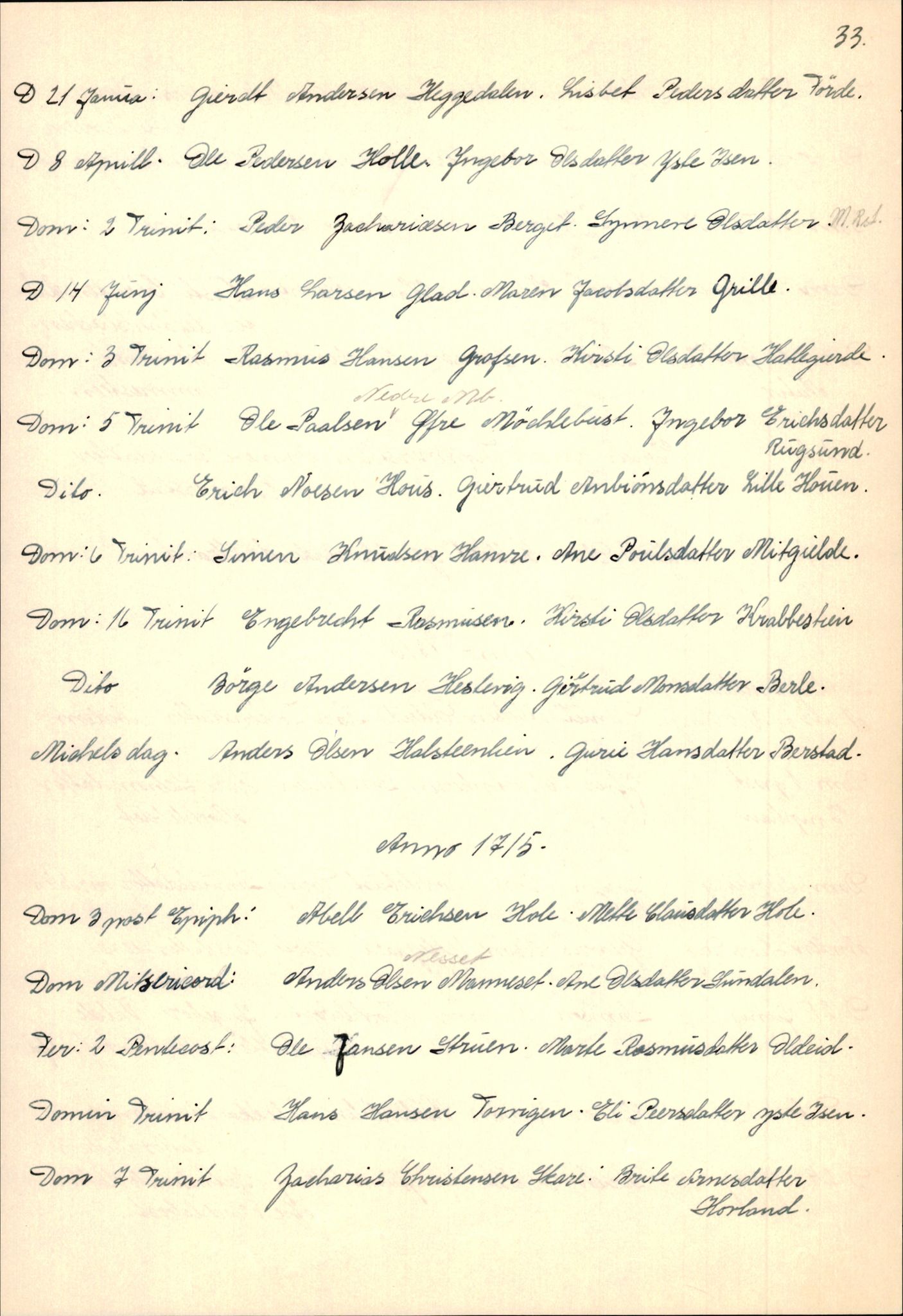 Samling av fulltekstavskrifter, SAB/FULLTEKST/B/14/0015: Davik sokneprestembete, ministerialbok nr. A 1, 1710-1742, p. 65