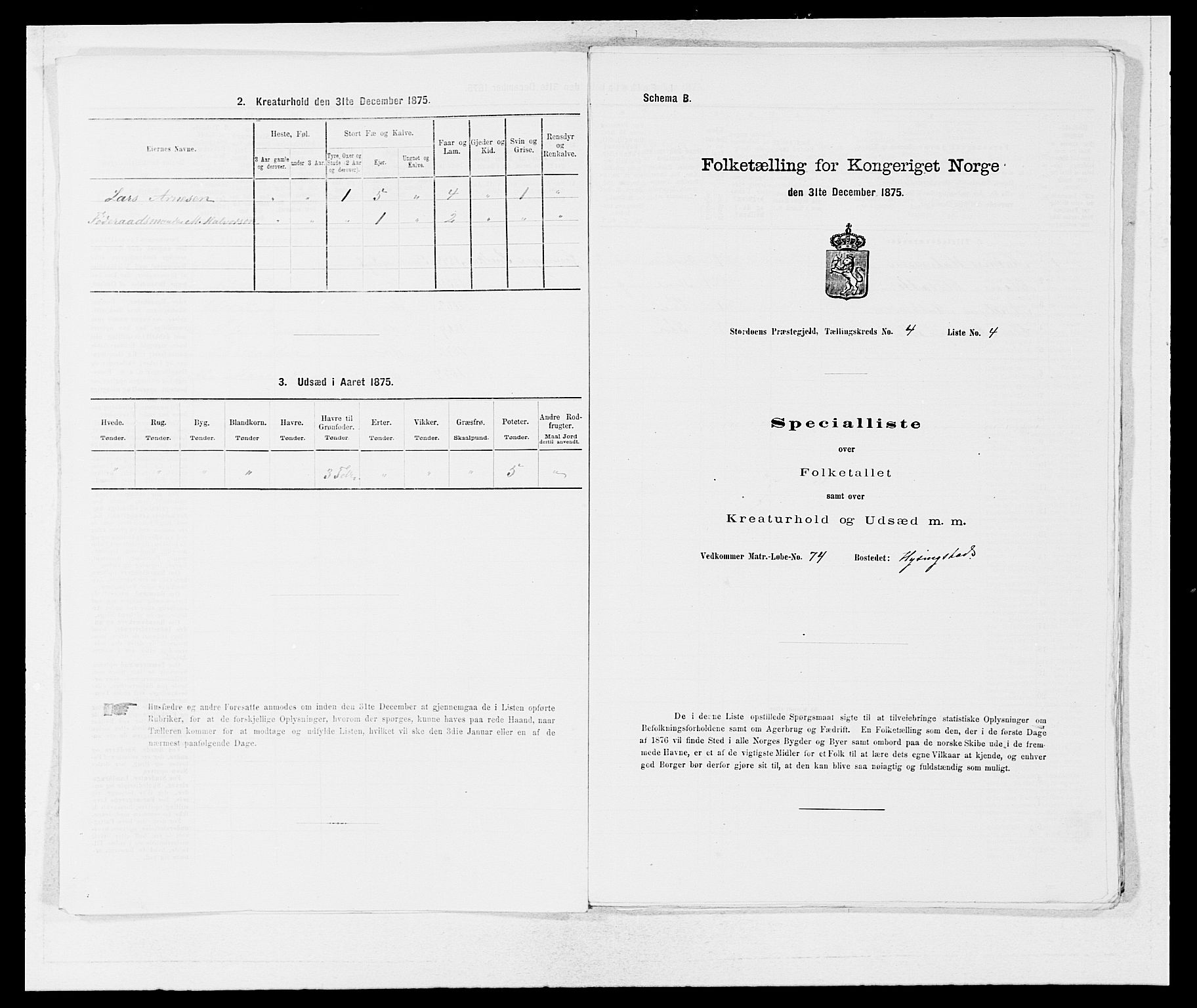 SAB, 1875 census for 1221P Stord, 1875, p. 263