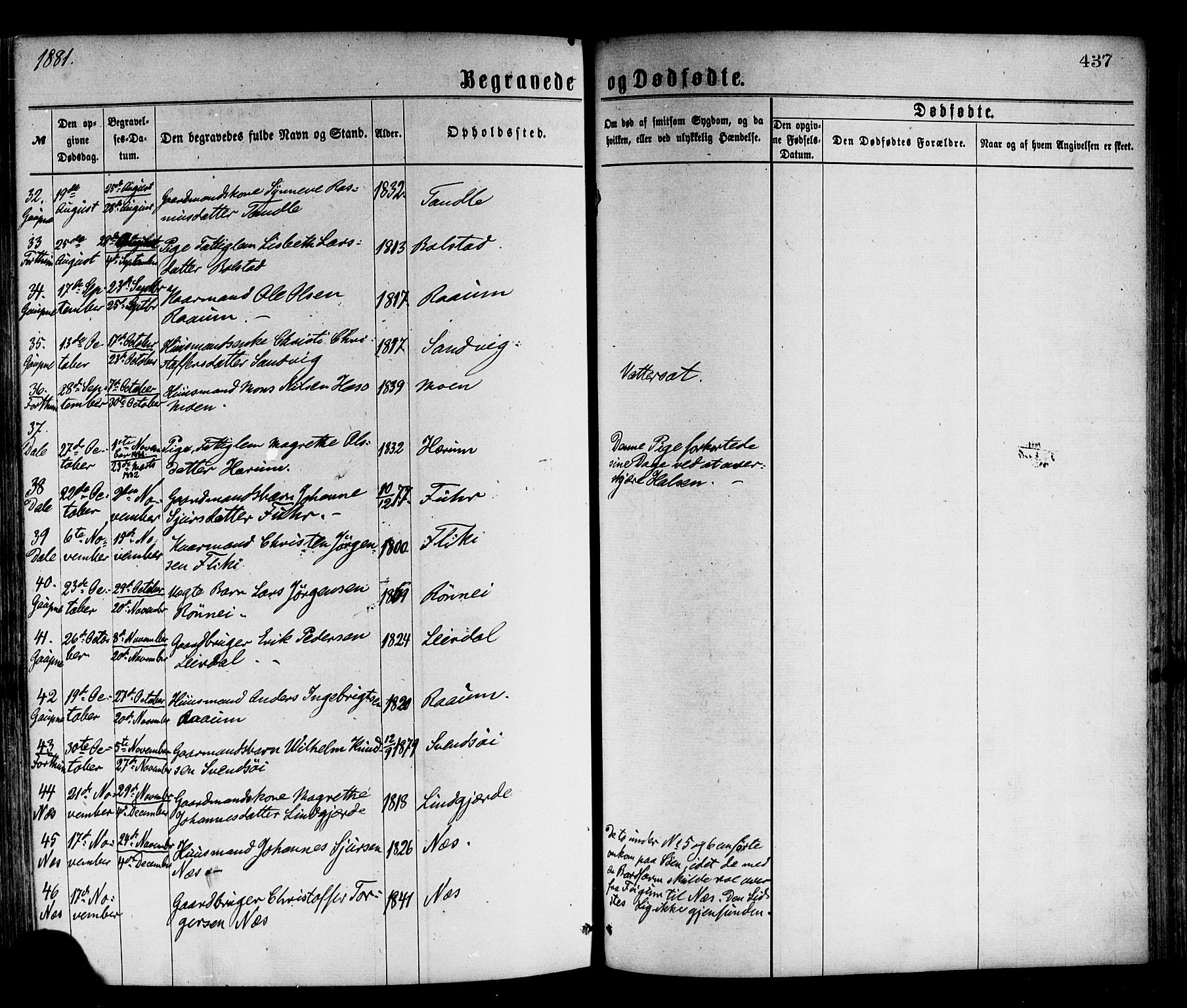 Luster sokneprestembete, AV/SAB-A-81101/H/Haa/Haaa/L0010: Parish register (official) no. A 10, 1871-1886, p. 437