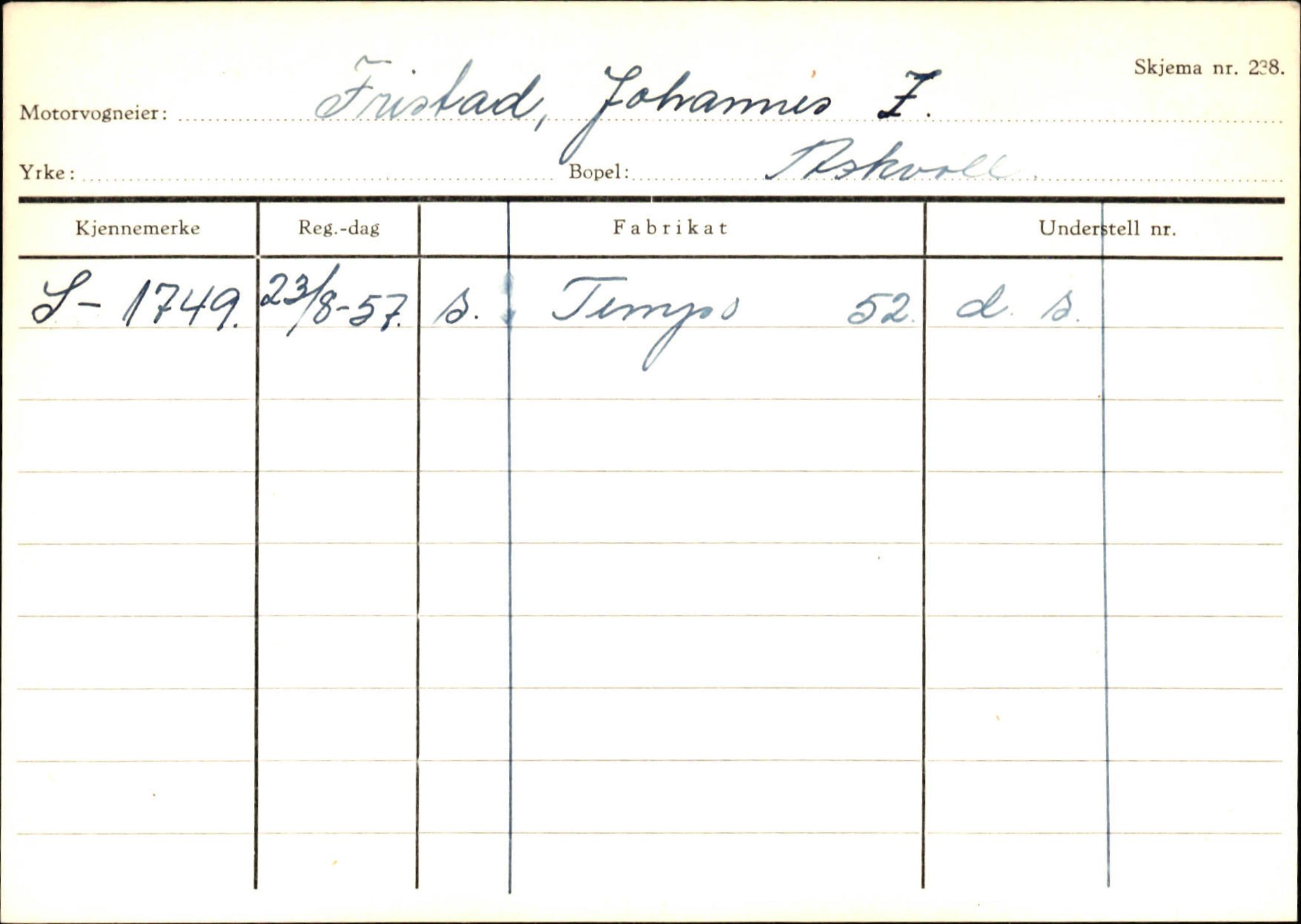 Statens vegvesen, Sogn og Fjordane vegkontor, AV/SAB-A-5301/4/F/L0132: Eigarregister Askvoll A-Å. Balestrand A-Å, 1945-1975, p. 311