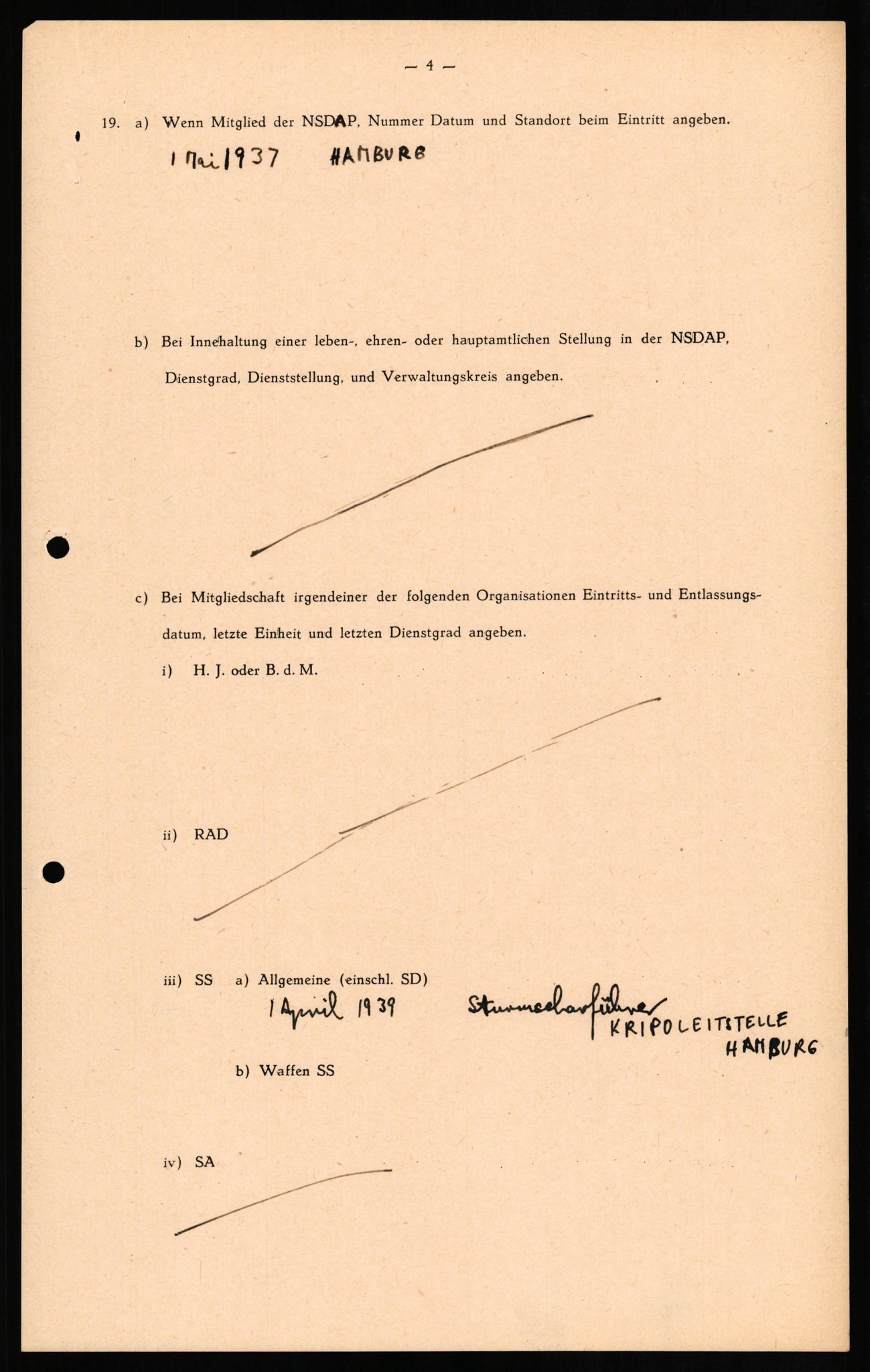 Forsvaret, Forsvarets overkommando II, AV/RA-RAFA-3915/D/Db/L0020: CI Questionaires. Tyske okkupasjonsstyrker i Norge. Tyskere., 1945-1946, p. 143