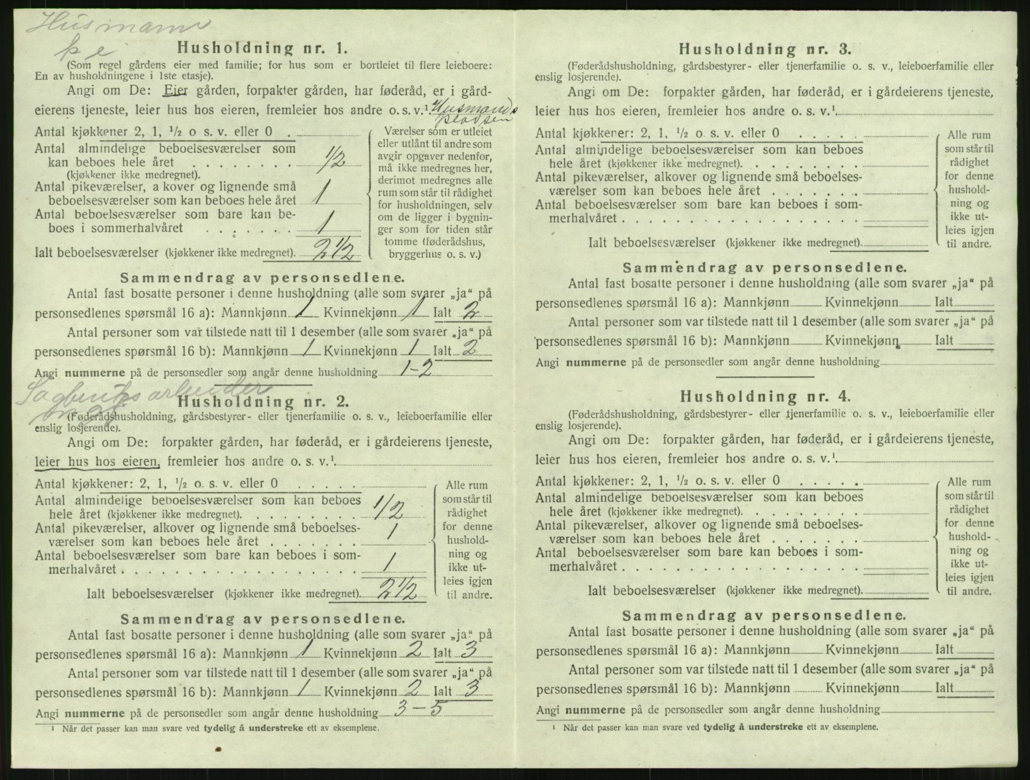 SAT, 1920 census for Stangvik, 1920, p. 149