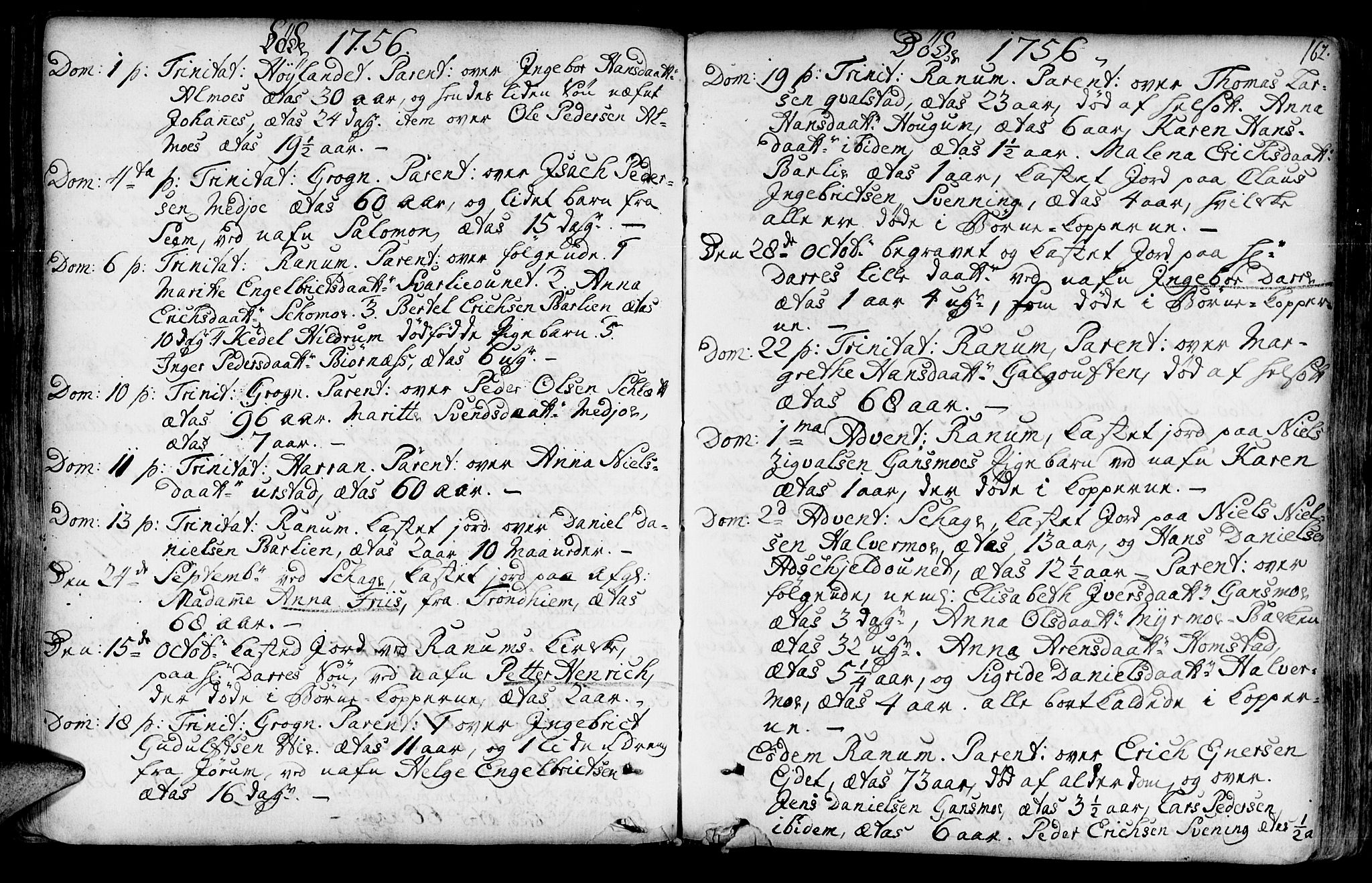 Ministerialprotokoller, klokkerbøker og fødselsregistre - Nord-Trøndelag, SAT/A-1458/764/L0542: Parish register (official) no. 764A02, 1748-1779, p. 162