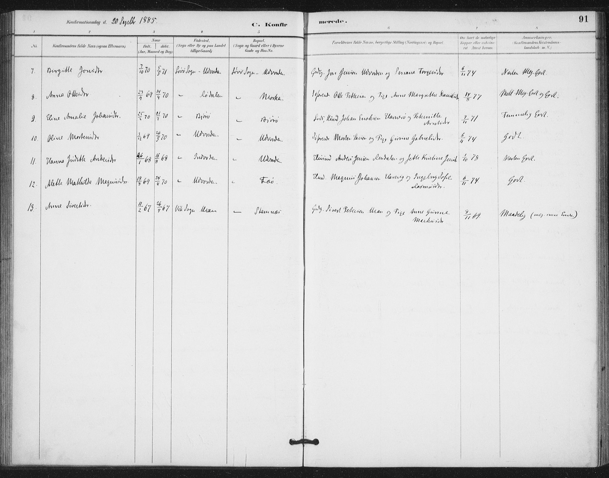 Ministerialprotokoller, klokkerbøker og fødselsregistre - Nord-Trøndelag, AV/SAT-A-1458/772/L0603: Parish register (official) no. 772A01, 1885-1912, p. 91