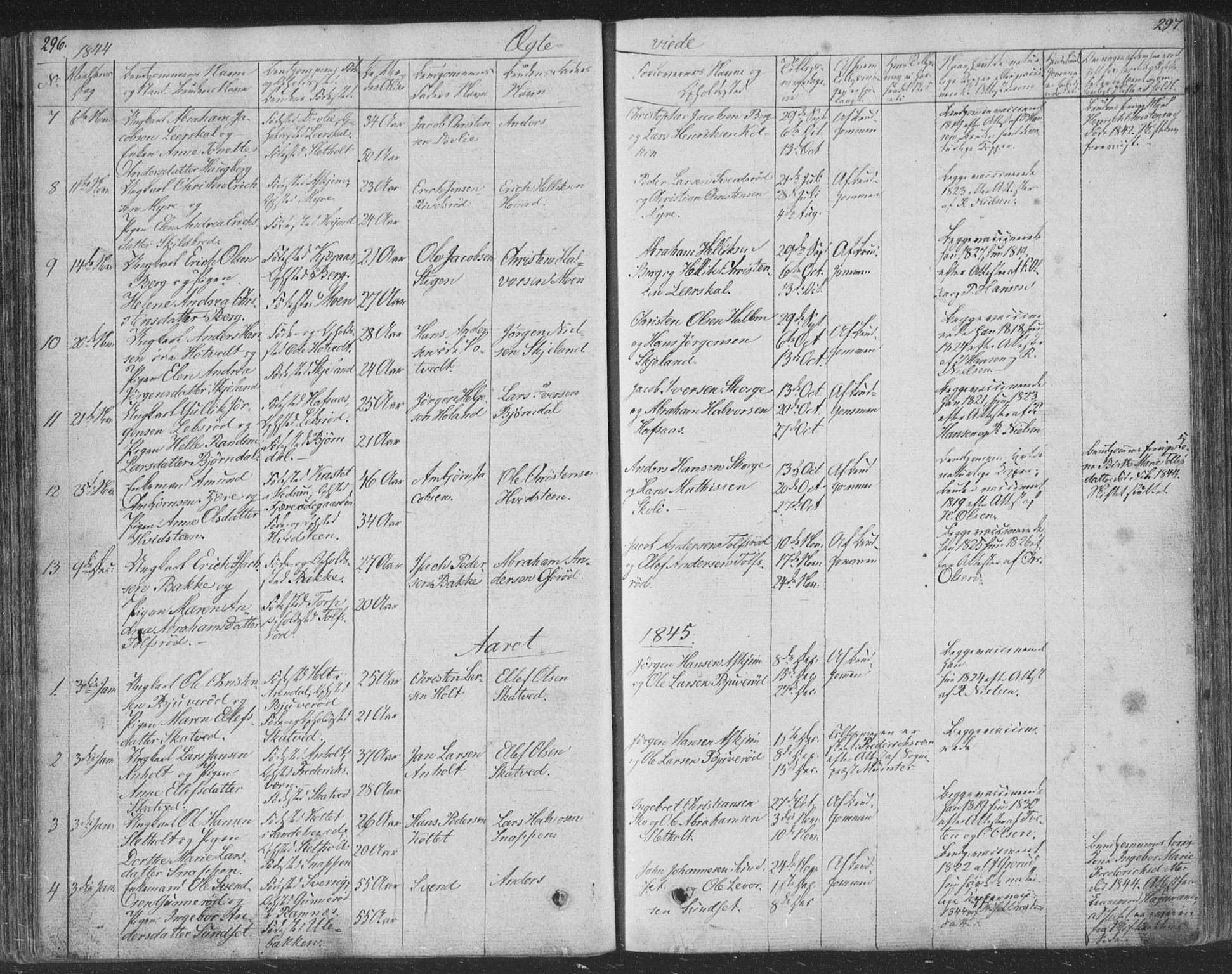 Andebu kirkebøker, SAKO/A-336/F/Fa/L0004: Parish register (official) no. 4, 1829-1856, p. 296-297