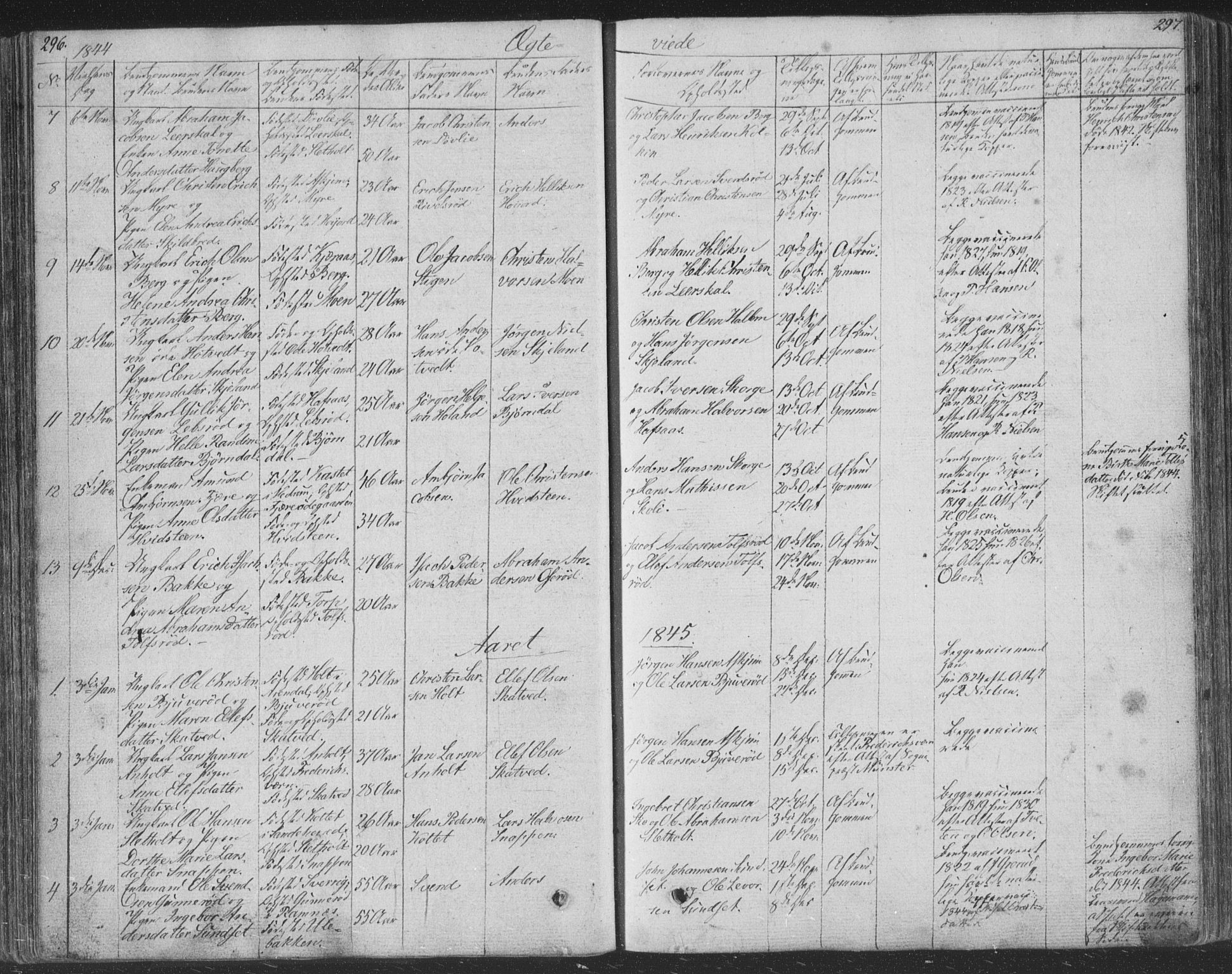 Andebu kirkebøker, AV/SAKO-A-336/F/Fa/L0004: Parish register (official) no. I 4, 1829-1856, p. 296-297