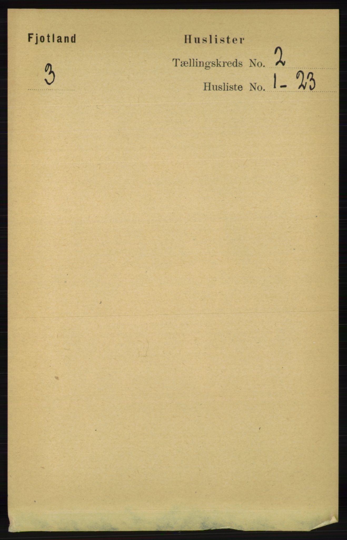 RA, 1891 census for 1036 Fjotland, 1891, p. 210