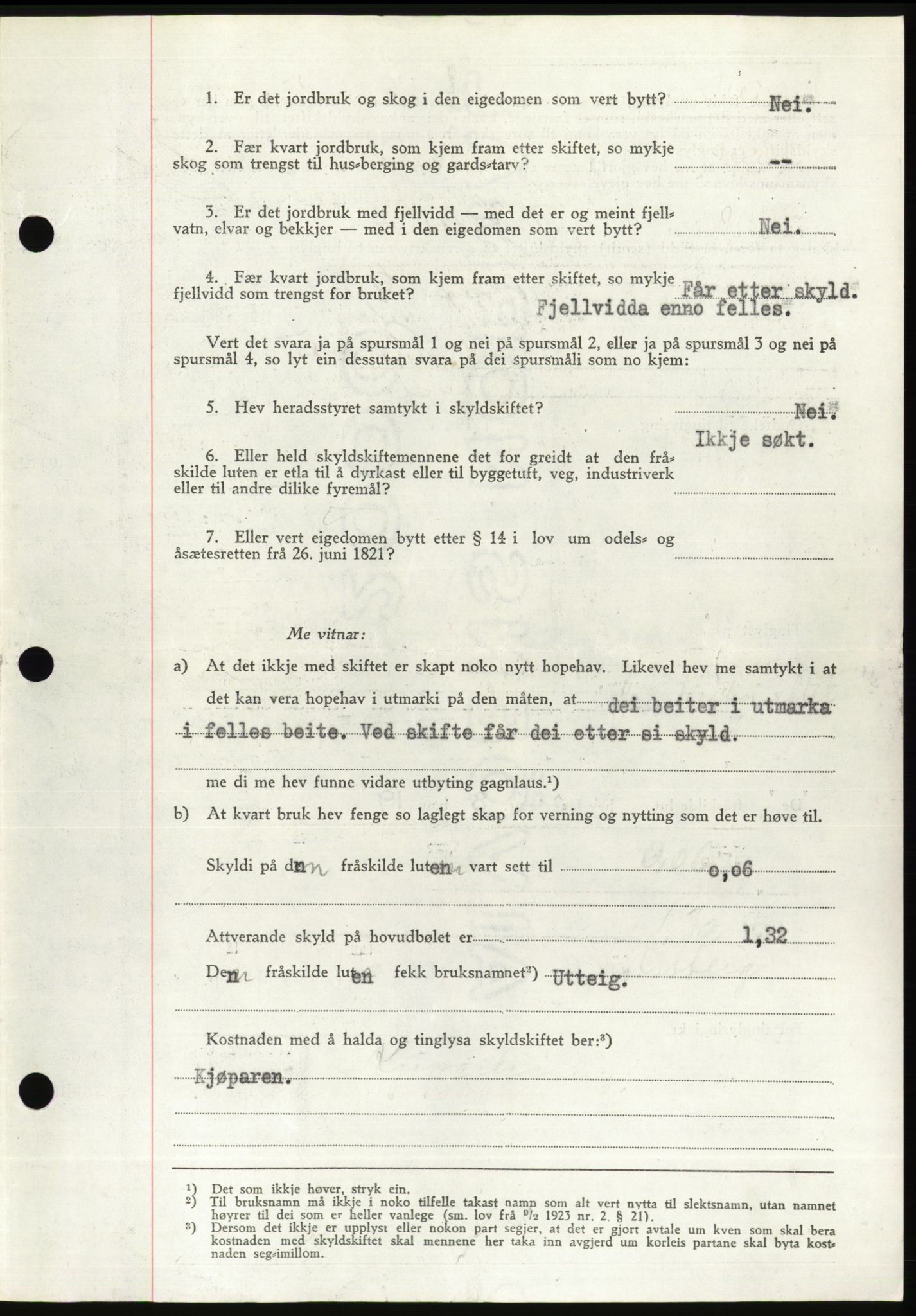 Søre Sunnmøre sorenskriveri, AV/SAT-A-4122/1/2/2C/L0078: Mortgage book no. 4A, 1946-1946, Diary no: : 150/1946