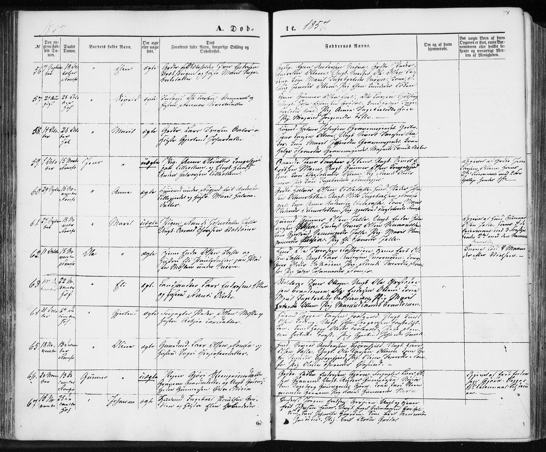 Ministerialprotokoller, klokkerbøker og fødselsregistre - Møre og Romsdal, AV/SAT-A-1454/590/L1013: Parish register (official) no. 590A05, 1847-1877, p. 78