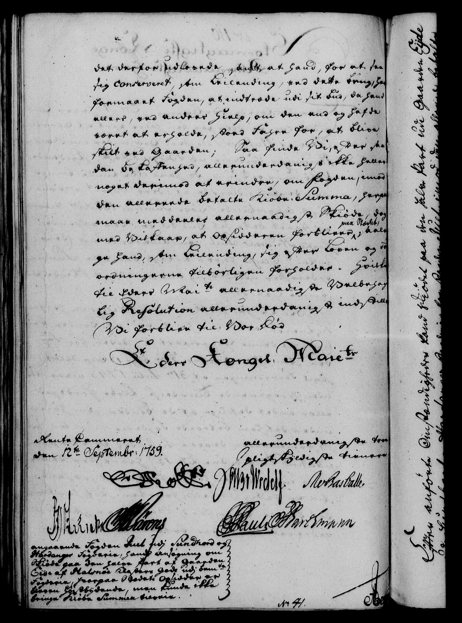 Rentekammeret, Kammerkanselliet, RA/EA-3111/G/Gf/Gfa/L0041: Norsk relasjons- og resolusjonsprotokoll (merket RK 52.41), 1759, p. 567