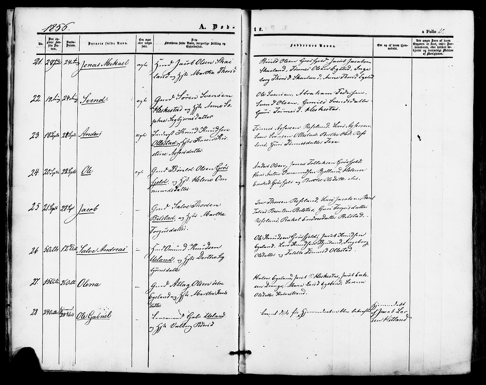 Lund sokneprestkontor, AV/SAST-A-101809/S06/L0010: Parish register (official) no. A 9, 1854-1886, p. 10