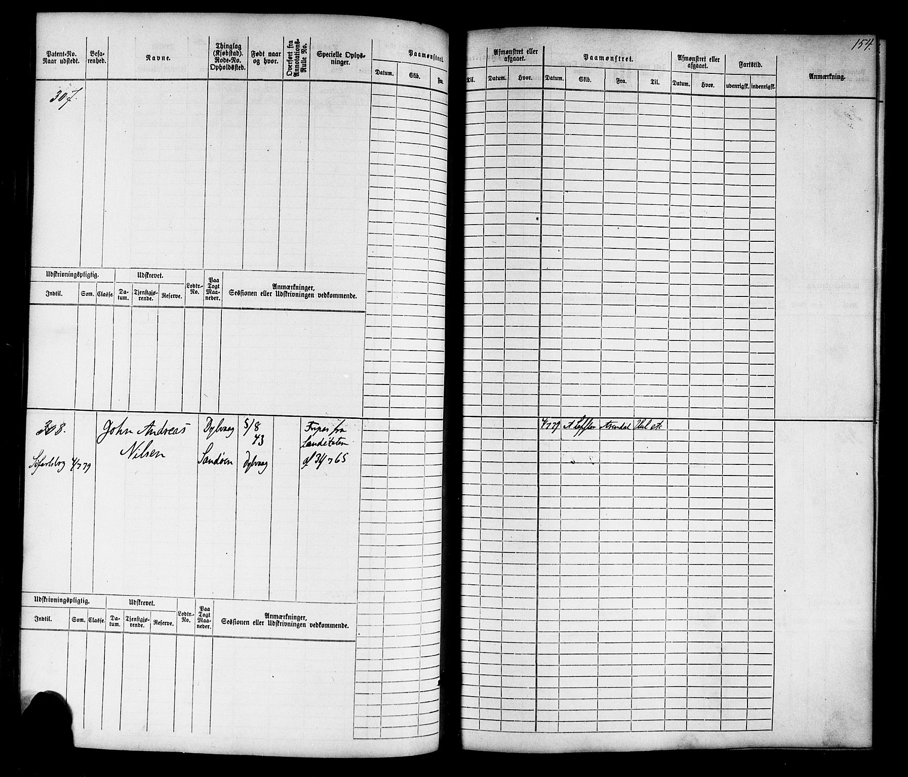 Tvedestrand mønstringskrets, AV/SAK-2031-0011/F/Fb/L0015: Hovedrulle nr 1-766, U-31, 1869-1900, p. 158