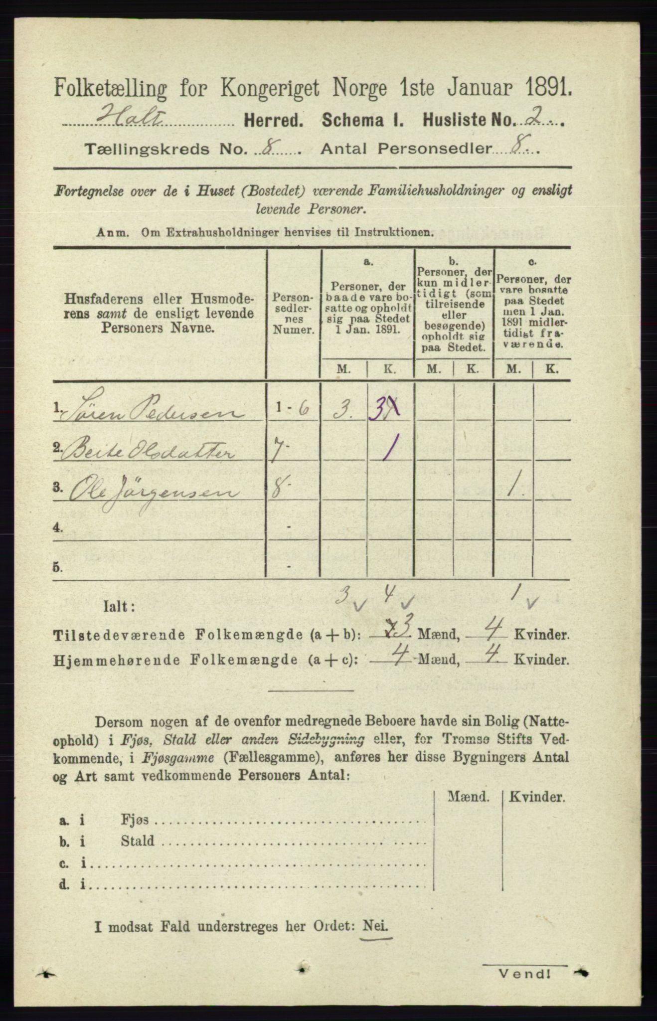 RA, 1891 census for 0914 Holt, 1891, p. 3470