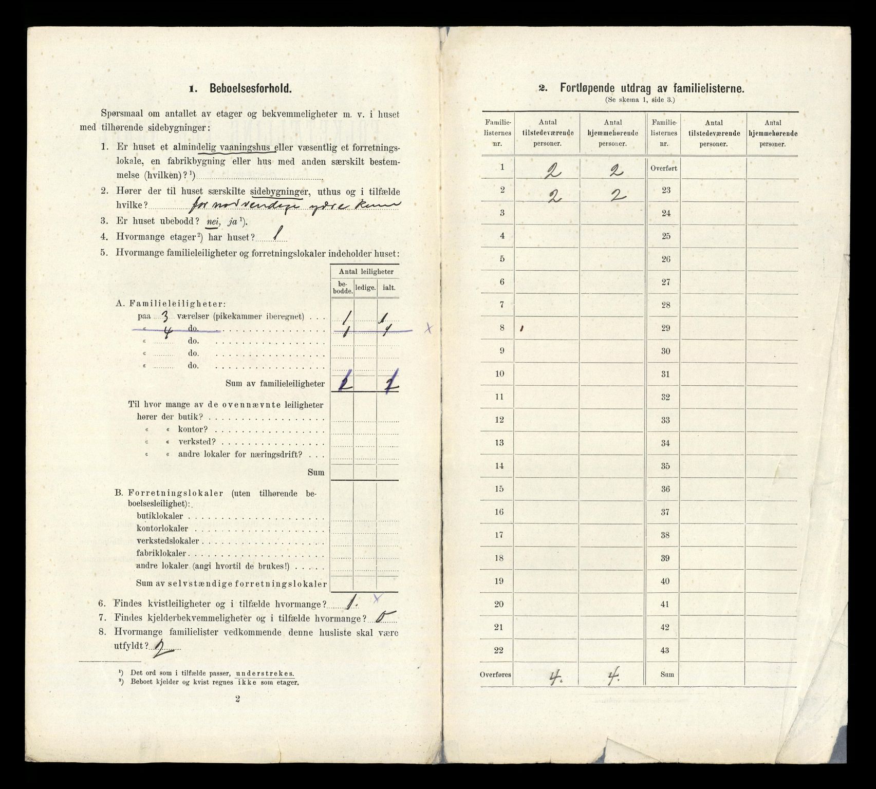 RA, 1910 census for Grimstad, 1910, p. 607