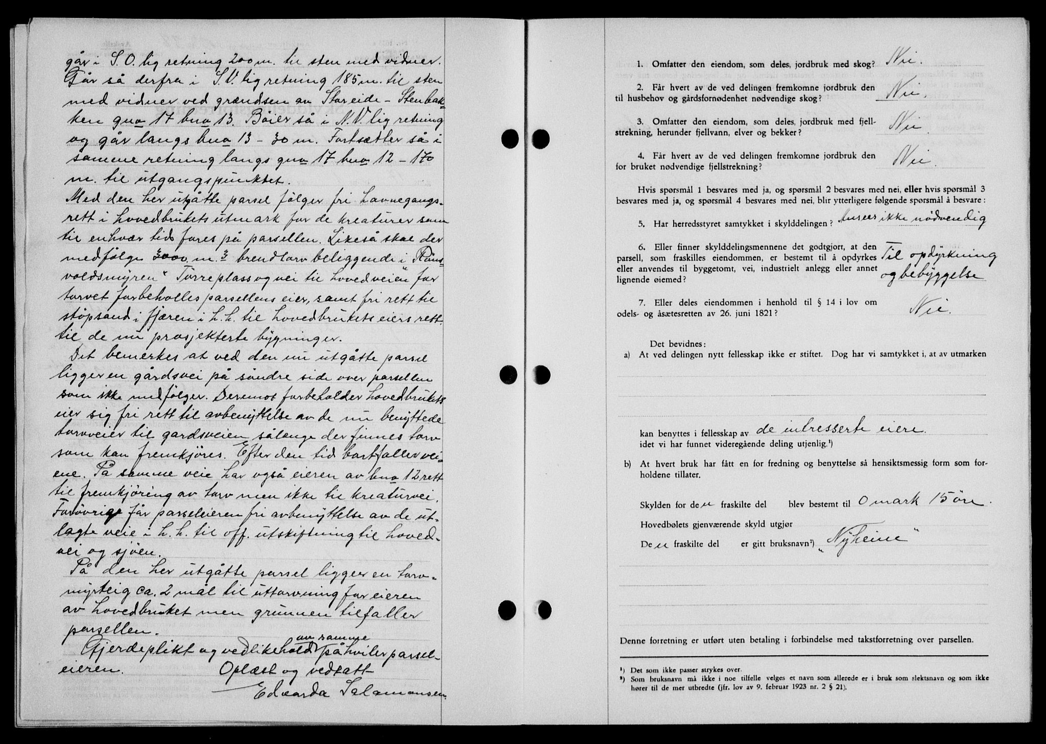 Lofoten sorenskriveri, AV/SAT-A-0017/1/2/2C/L0004a: Mortgage book no. 4a, 1938-1938, Diary no: : 1133/1938