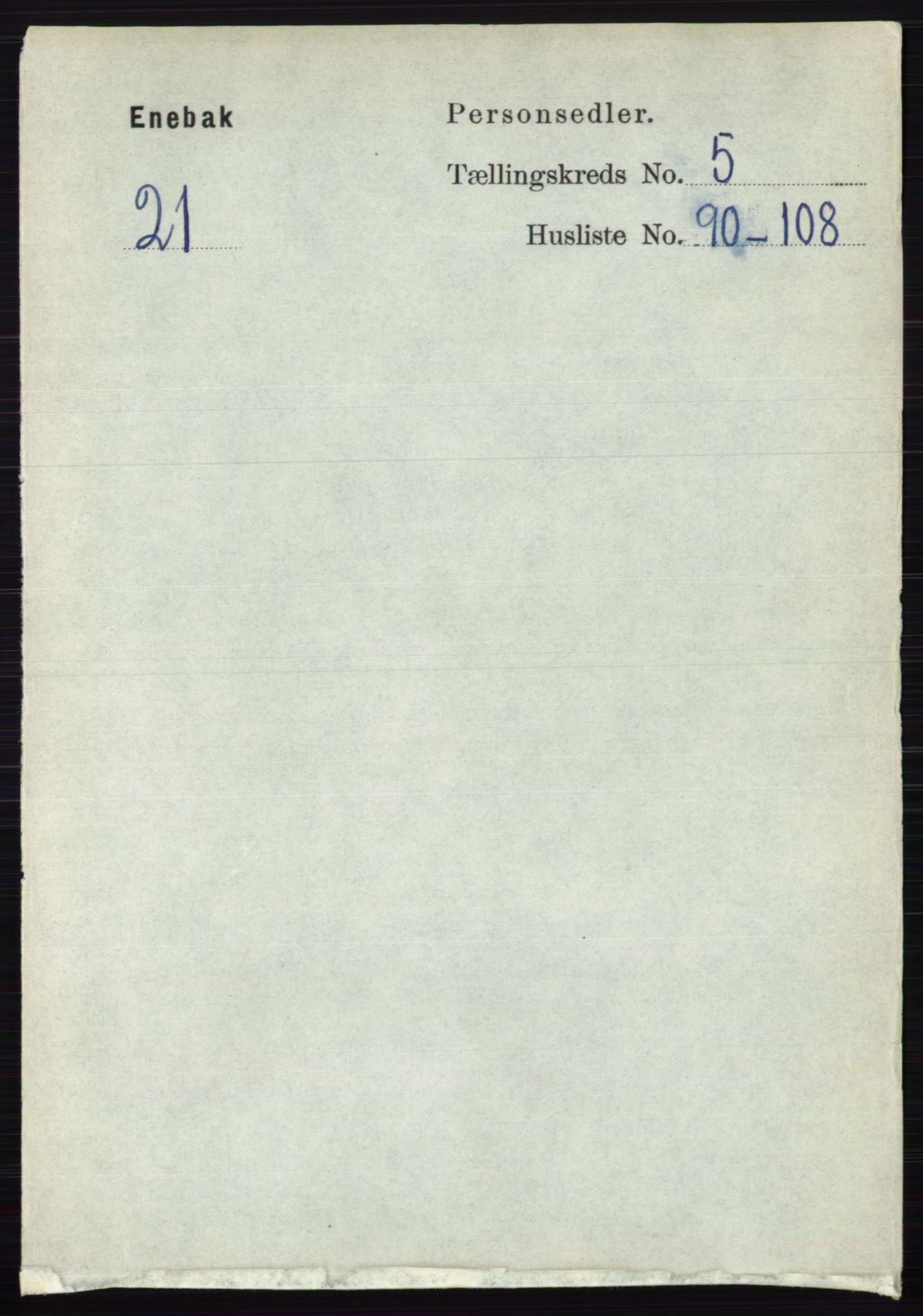 RA, 1891 census for 0229 Enebakk, 1891, p. 2536