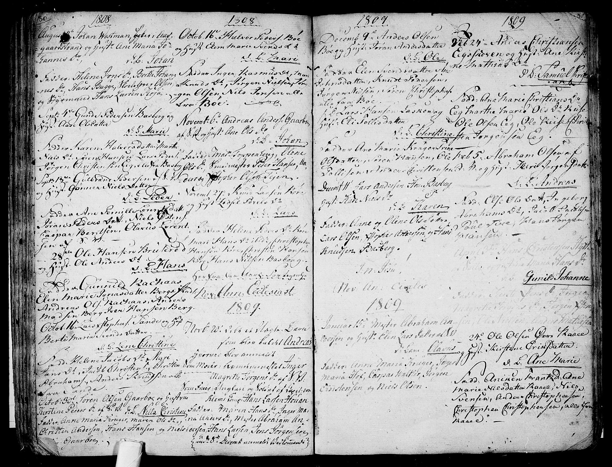 Sem kirkebøker, AV/SAKO-A-5/F/Fb/L0003: Parish register (official) no. II 3, 1792-1814, p. 80-81