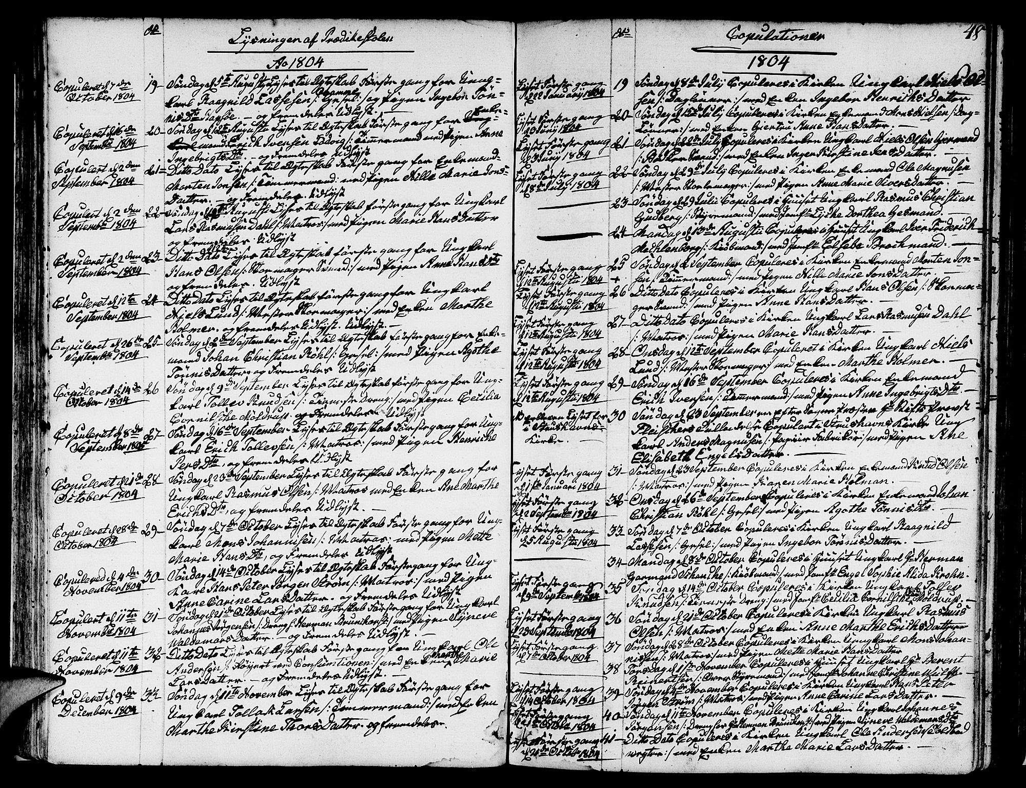 Nykirken Sokneprestembete, SAB/A-77101/H/Hab: Parish register (copy) no. A 2, 1782-1847, p. 48
