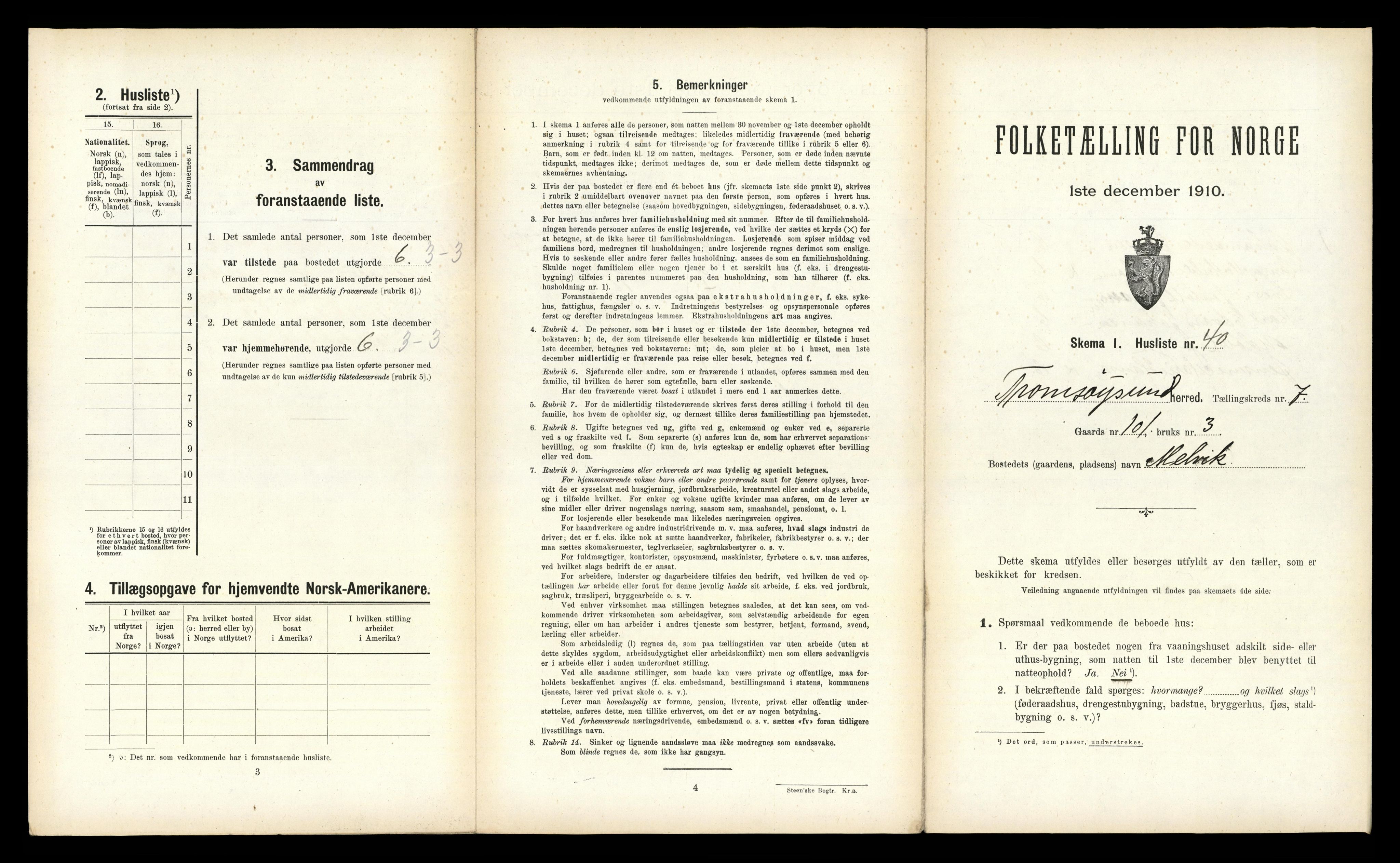 RA, 1910 census for Tromsøysund, 1910, p. 1403