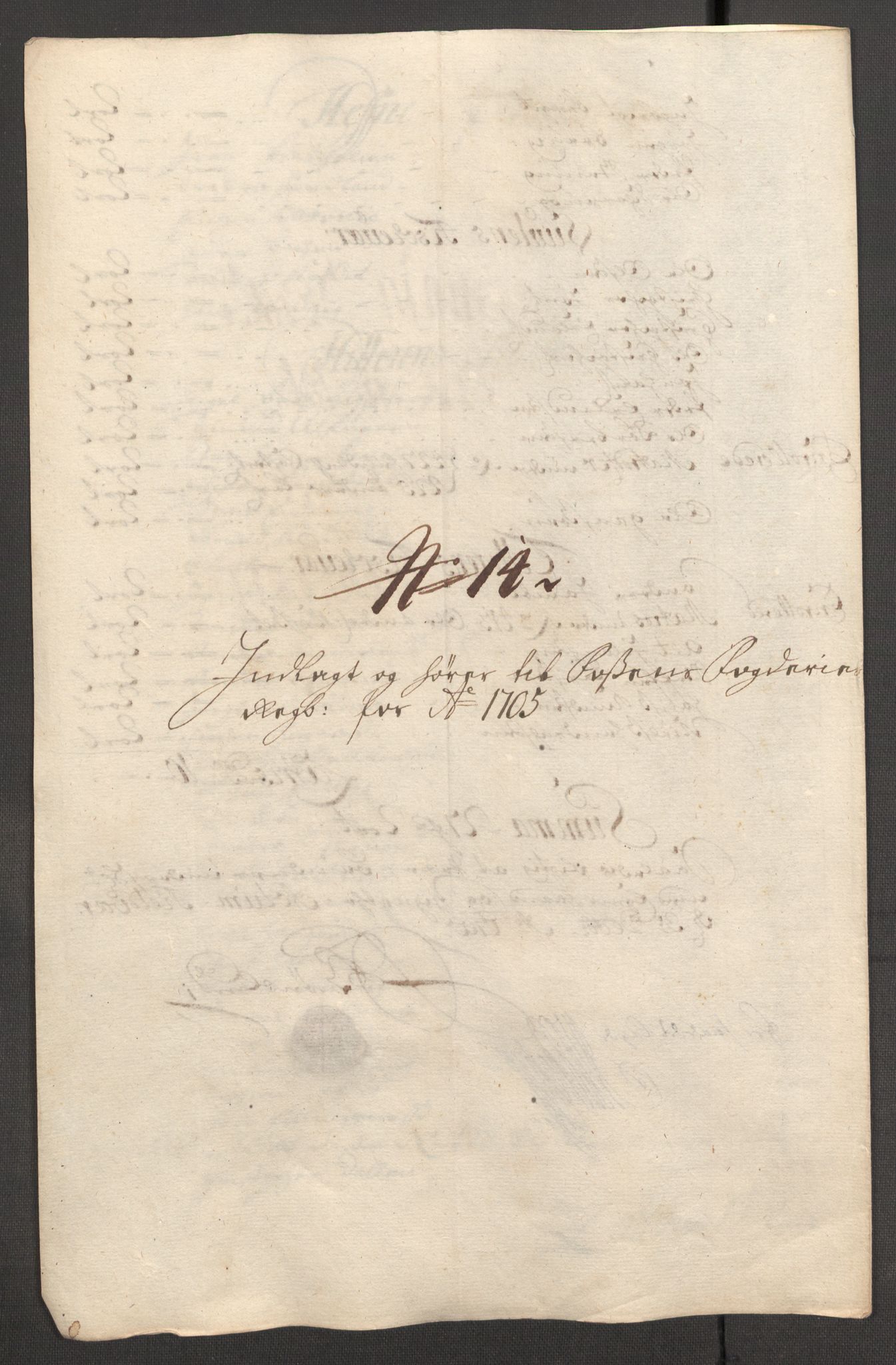 Rentekammeret inntil 1814, Reviderte regnskaper, Fogderegnskap, AV/RA-EA-4092/R57/L3856: Fogderegnskap Fosen, 1704-1705, p. 342