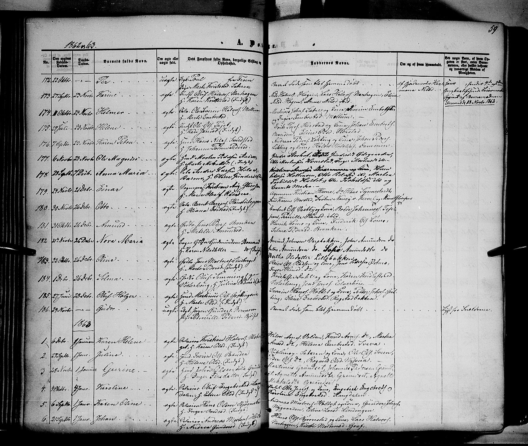 Elverum prestekontor, SAH/PREST-044/H/Ha/Haa/L0010: Parish register (official) no. 10, 1857-1868, p. 59