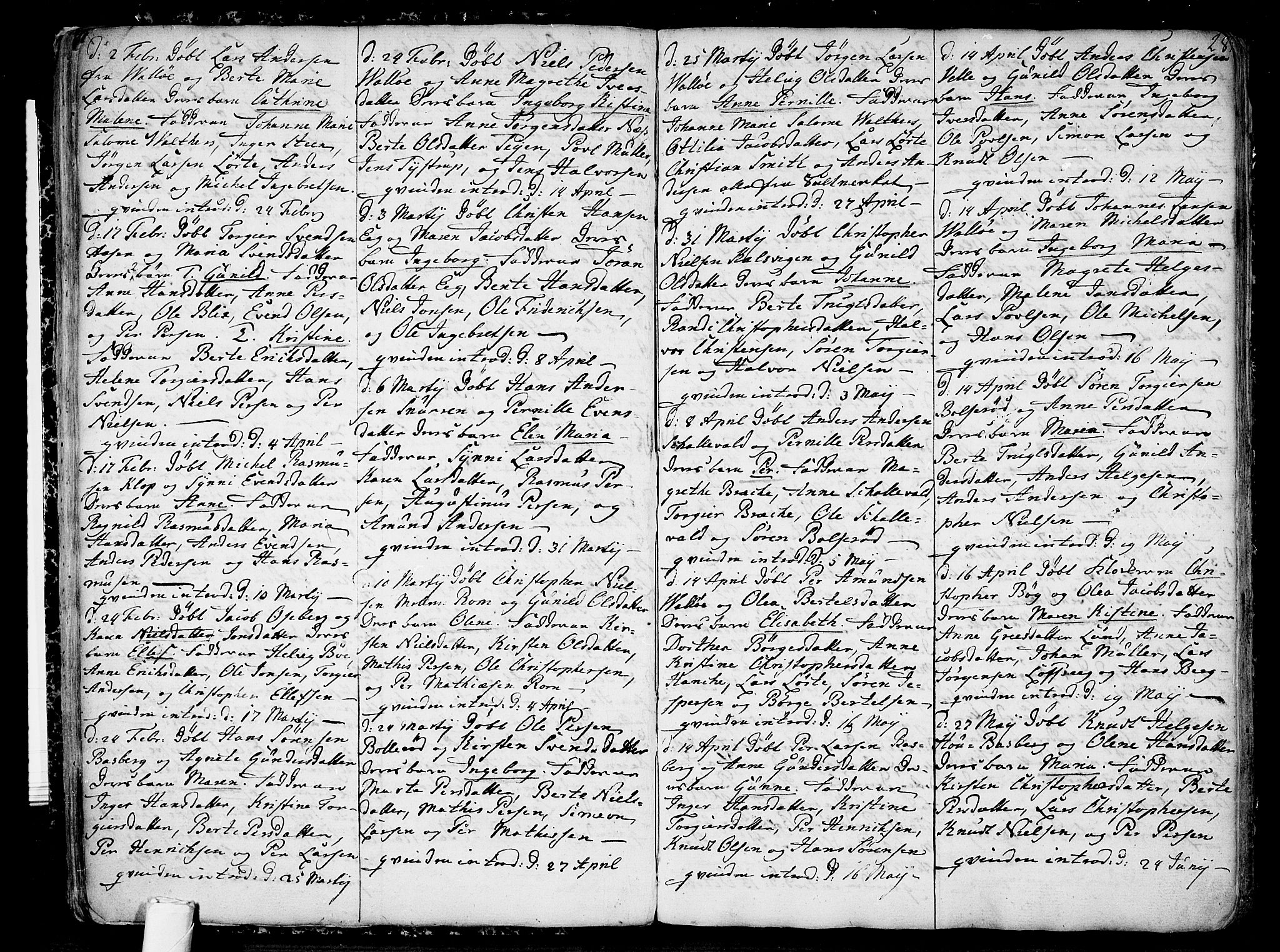 Sem kirkebøker, AV/SAKO-A-5/F/Fb/L0002: Parish register (official) no. II 2, 1764-1792, p. 28