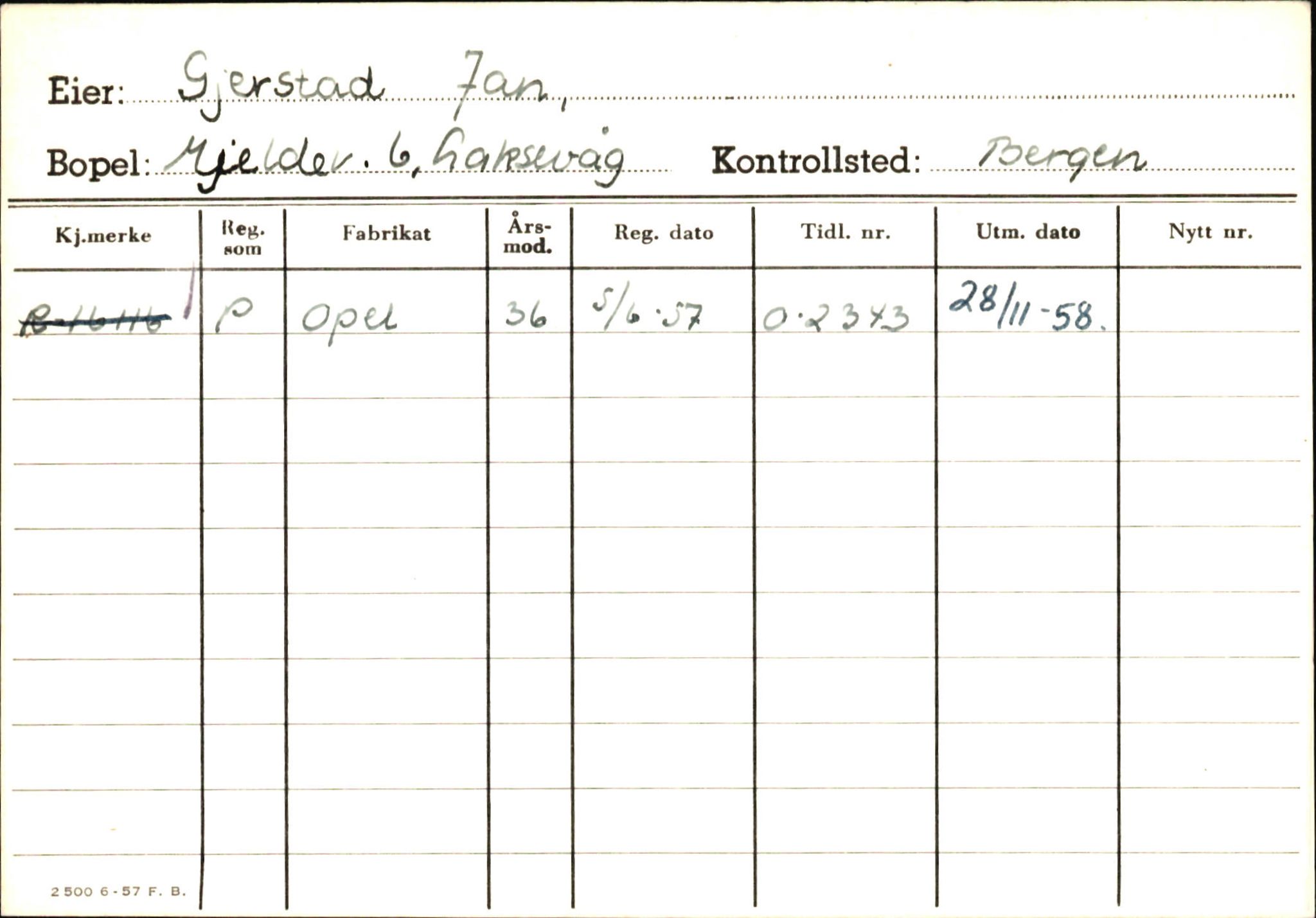 Statens vegvesen, Hordaland vegkontor, AV/SAB-A-5201/2/Ha/L0016: R-eierkort G, 1920-1971, p. 7