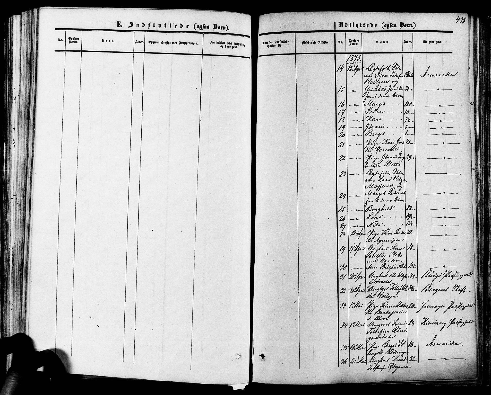 Hol kirkebøker, SAKO/A-227/F/Fa/L0002: Parish register (official) no. I 2, 1870-1886, p. 438
