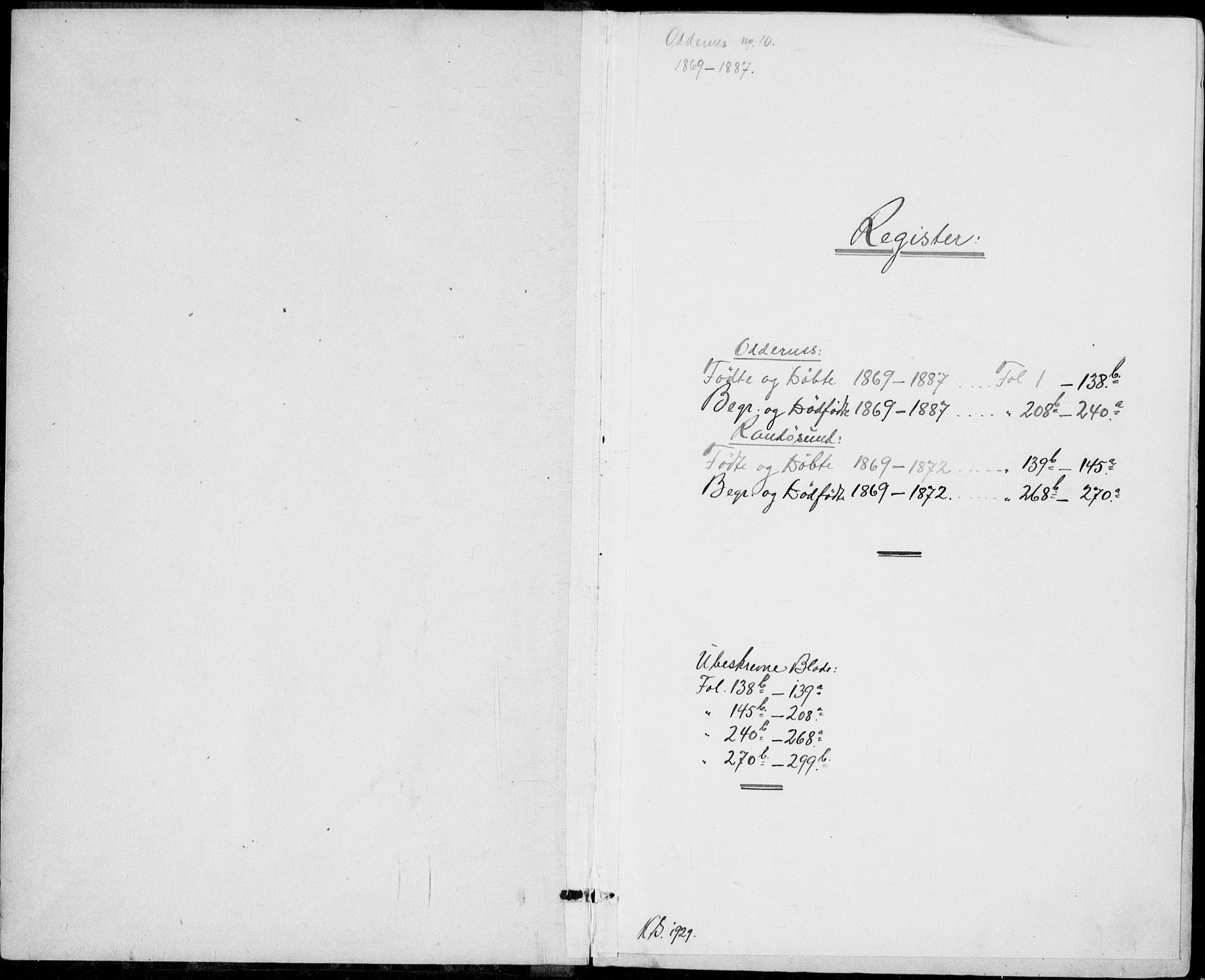 Oddernes sokneprestkontor, SAK/1111-0033/F/Fb/Fba/L0007: Parish register (copy) no. B 7, 1869-1887