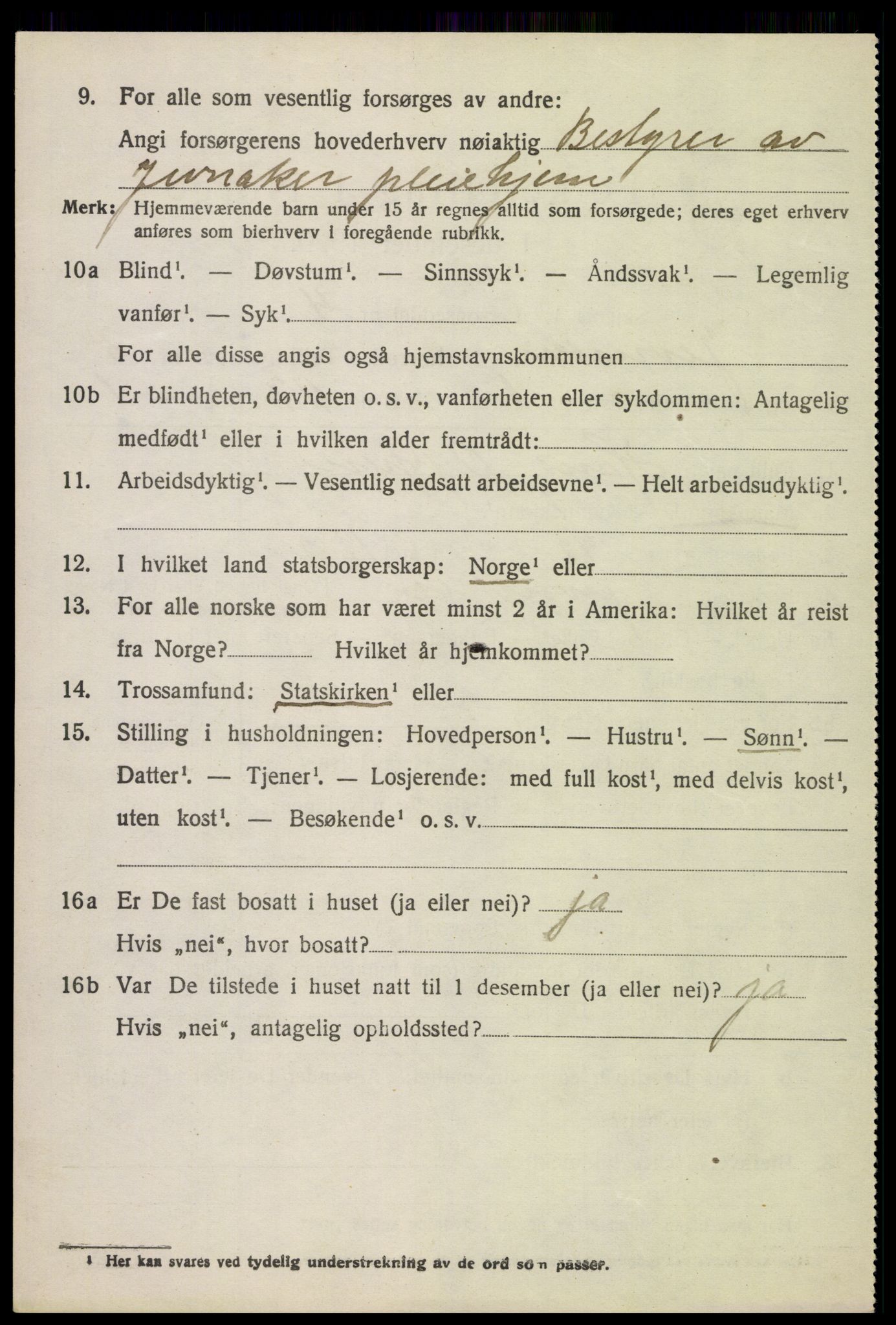 SAH, 1920 census for Jevnaker, 1920, p. 7778